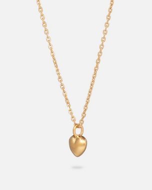 Pernille Corydon Herzkette Love Halskette Damen 40-45 cm, Silber 925, 18 Karat vergoldet