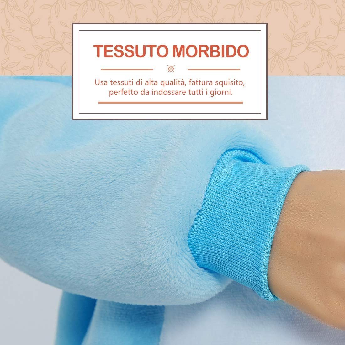 Diyarts Kapuzenpullover (Doppellagiges Acryl-Design, Decke mit Ärmel, Cosplay Pullover, Flauschiges Pyjama, Panda) Premium-Material, Tiermotiv und Pflegeleichtigkeit