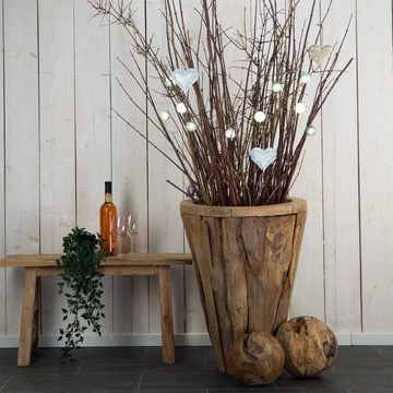 CREEDWOOD Dekoablage TEAKHOLZ ÜBERTOPF "TERRA", Treibholz, 70 cm, Wurzel Bodenvase