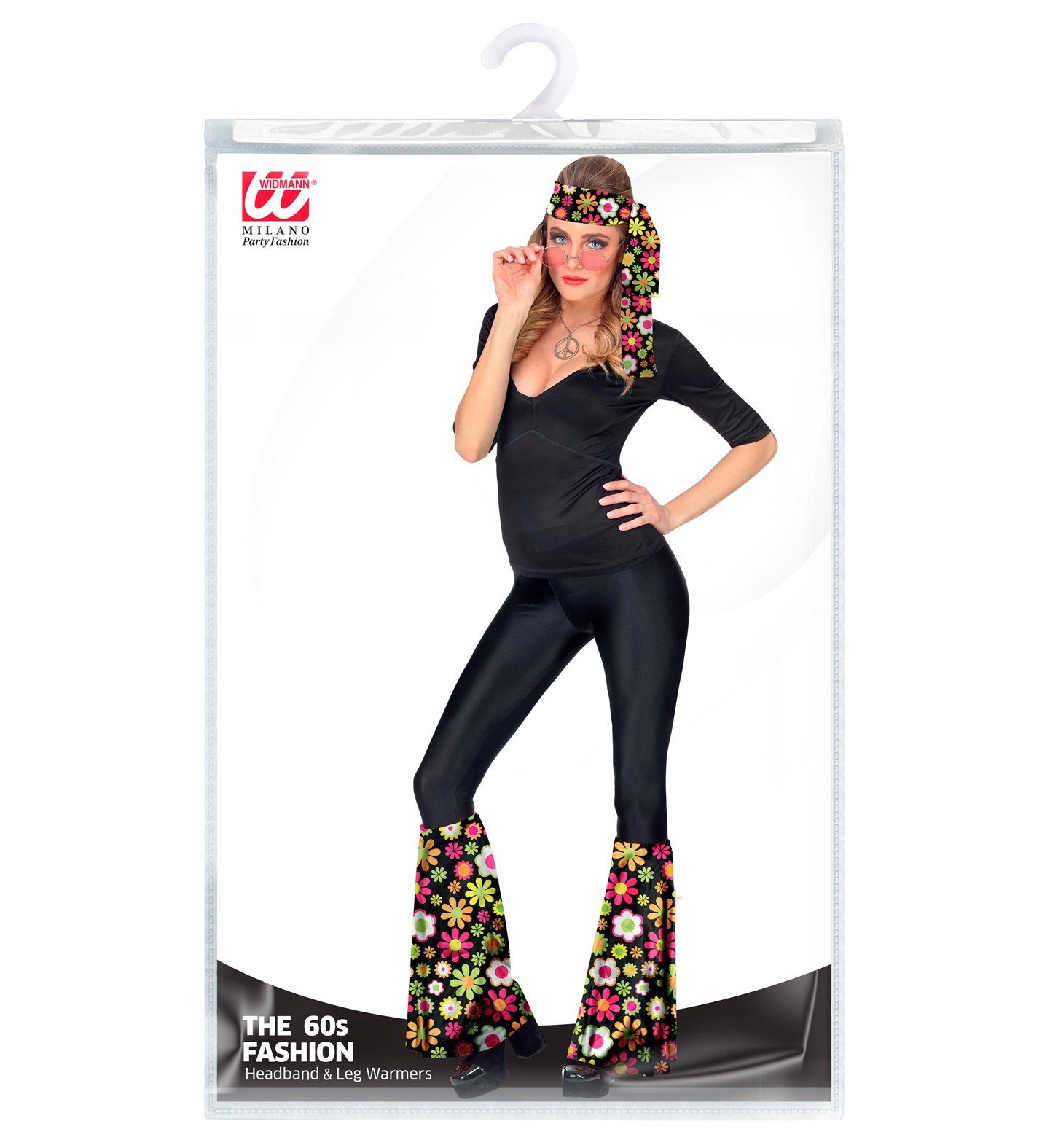 Widmann S.r.l. Kostüm 60er Jahre Set Stirnband & Stulpen 'Flowers' 18761 günstig online kaufen