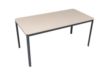 Furni24 Schreibtisch Schreibtisch Nova, 160x80x75 cm, Sandfarbe/anthrazit