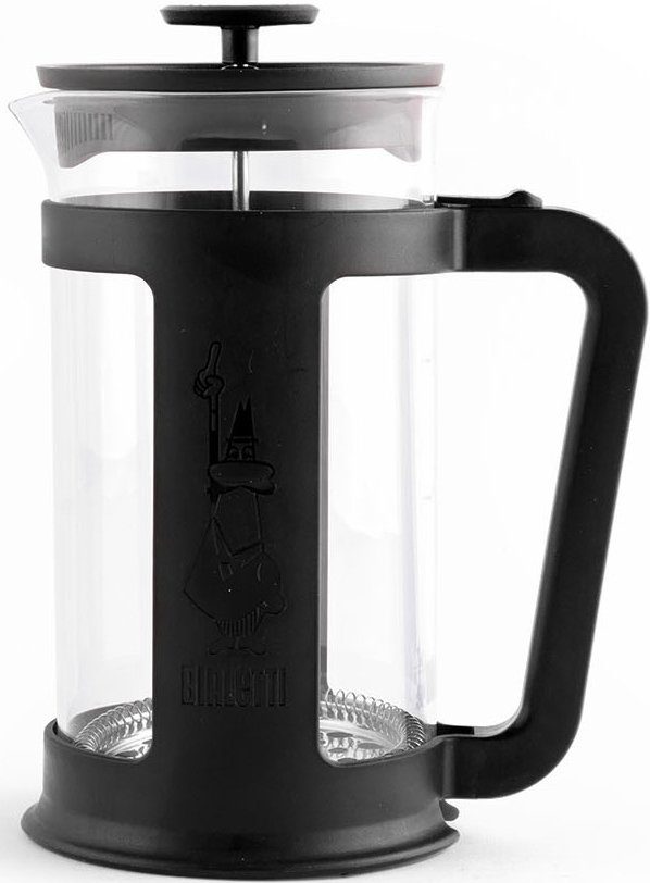 transparent/schwarz Kaffeekanne, Kaffeebereiter 0,35l Borosilikatglas hitzebeständiges Smart, BIALETTI