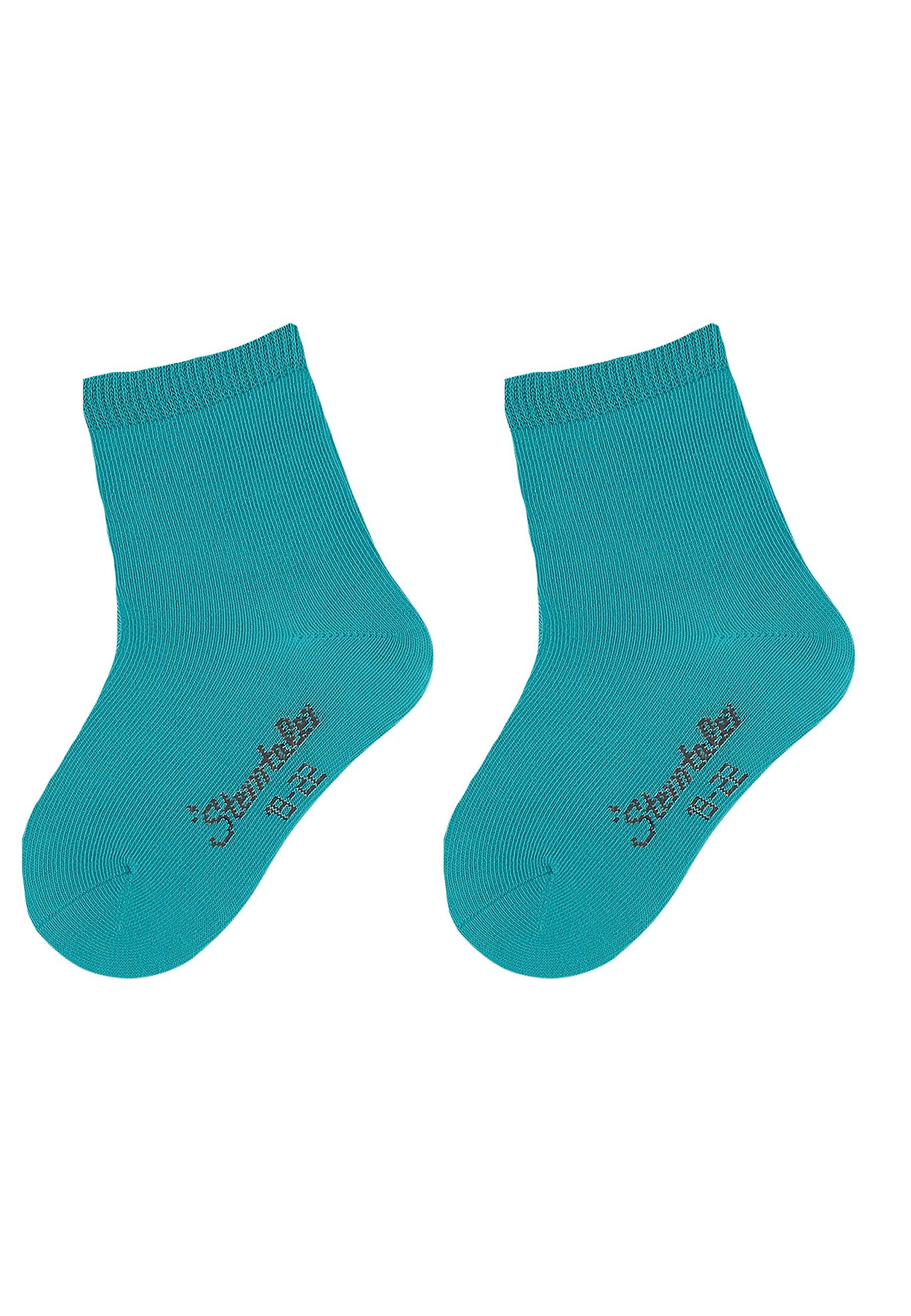 7 gemustertSöckchen 2er-Pack - - Baumwolle-Mischung - uni Doppelpack, Söckchen pflegeleichter Farben Söckchen Baby- Basicsocken Uni-Socken (2-Paar) im in Kindersocken Kindersocken - hellgrün Kindersöckchen, Doppelpack, Söckchen Sterntaler® und Basic Babysöckchen, uni, Bequeme aus uni