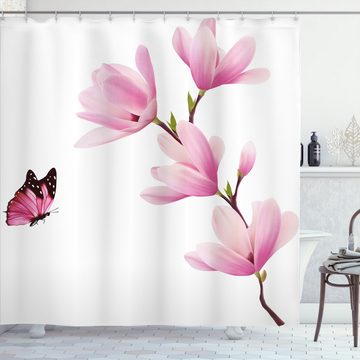 Abakuhaus Duschvorhang Moderner Digitaldruck mit 12 Haken auf Stoff Wasser Resistent Breite 175 cm, Höhe 180 cm, Natur Ast Baumblüte Blumen