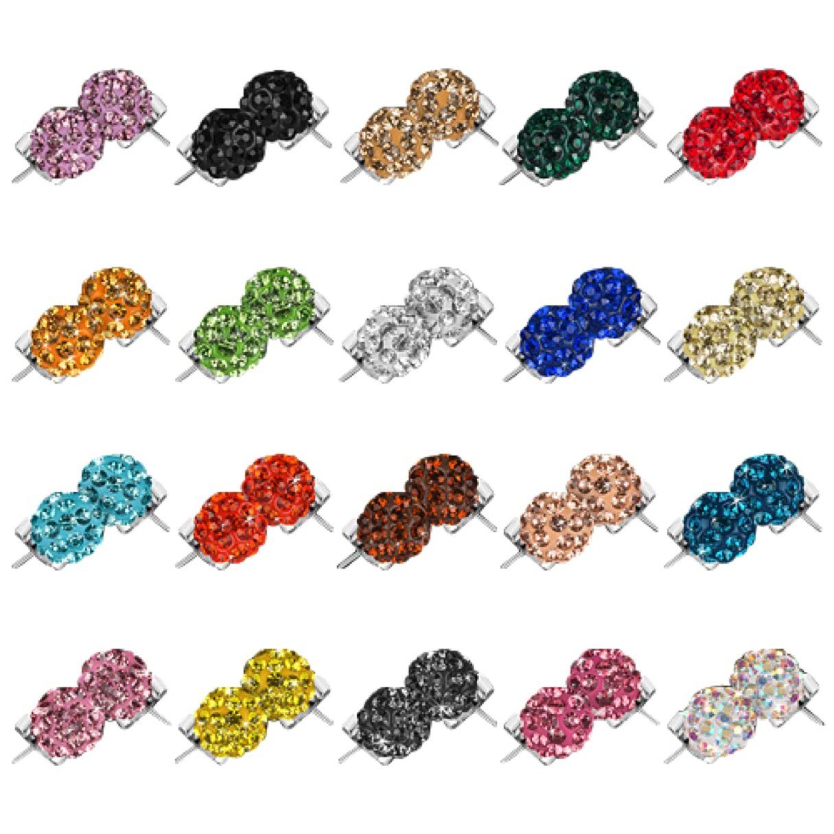 Taffstyle Paar Ohrstecker Ohrringe Perlenohrstecker Shamballa günstig online kaufen