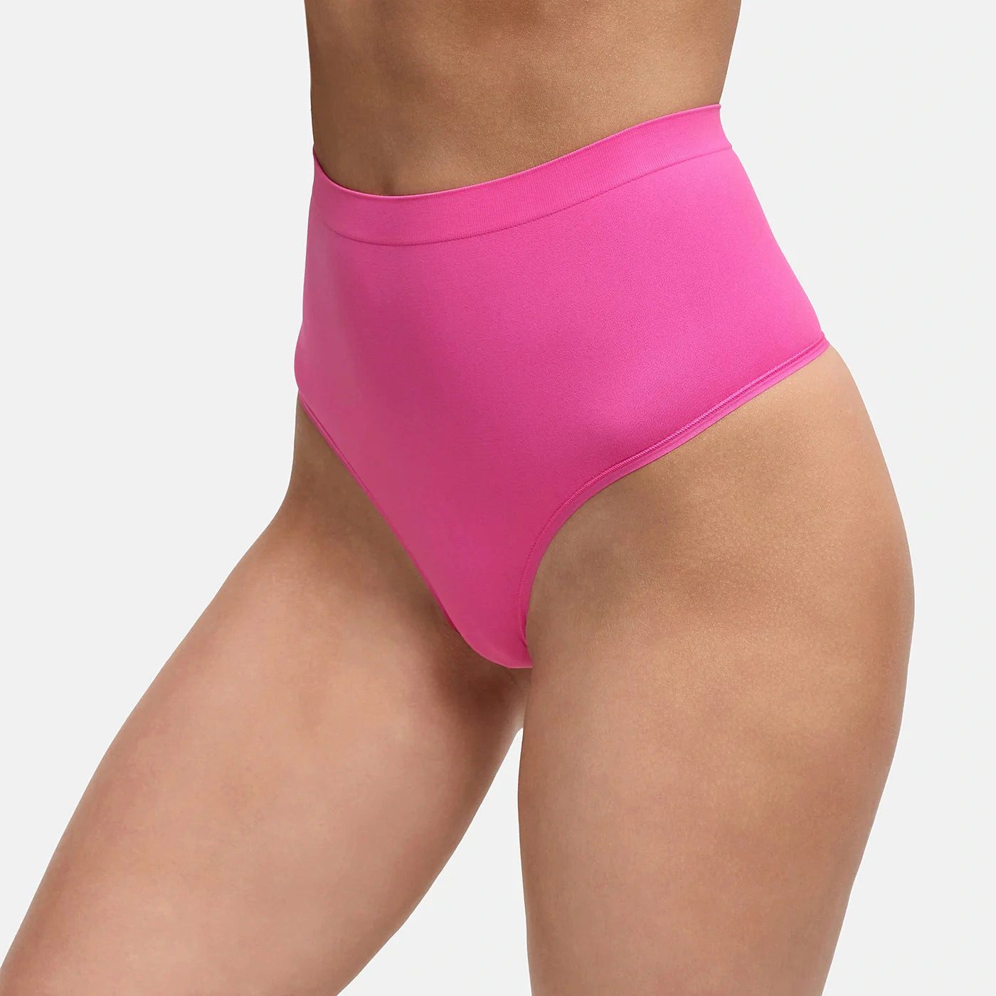 cfab (creamy fabrics) Tanga Seamless High-Waist Tanga, 3er Pack-Rosa Pink-3XL