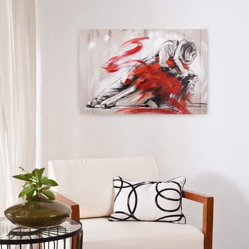 KUNSTLOFT Gemälde Hingebungsvoll 90x60 cm, Leinwandbild 100% HANDGEMALT Wandbild Wohnzimmer