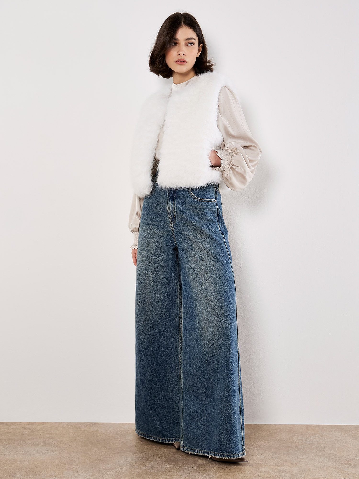 Apricot Fellimitatweste Kurzweste aus Kunstfell günstig online kaufen