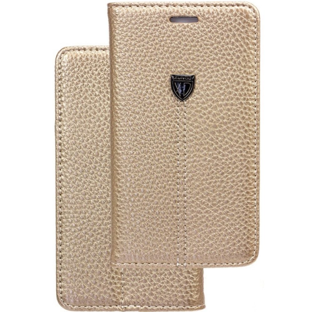 Handytasche Original Book Case Handyhülle für Samsung Galaxy A7 2017 Gold Schutz T
