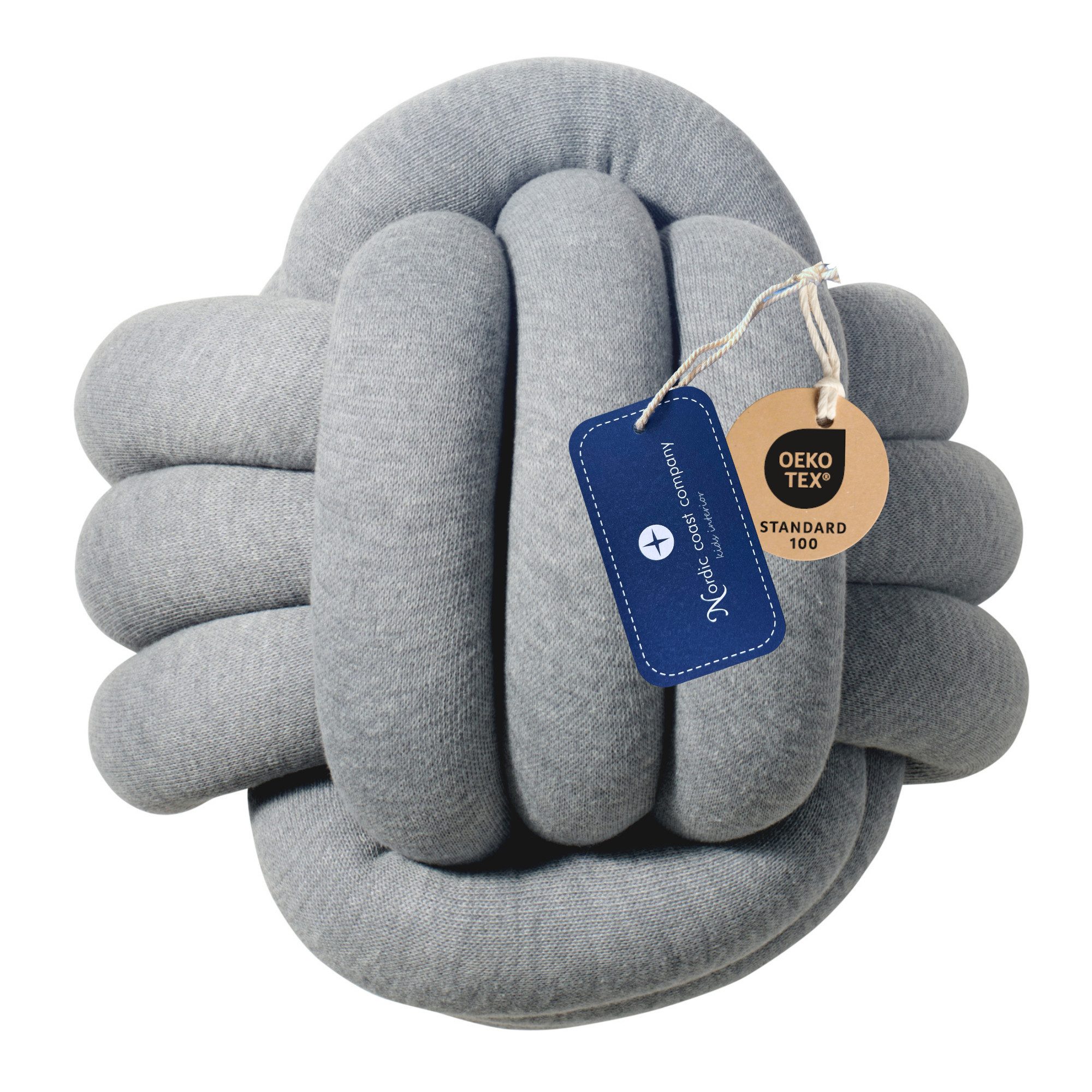 Nordic Coast Company Dekokissen gestricktes, Knotenkissen geflochtenes Kissen Zierkissen Strukturkissen Sofakissen