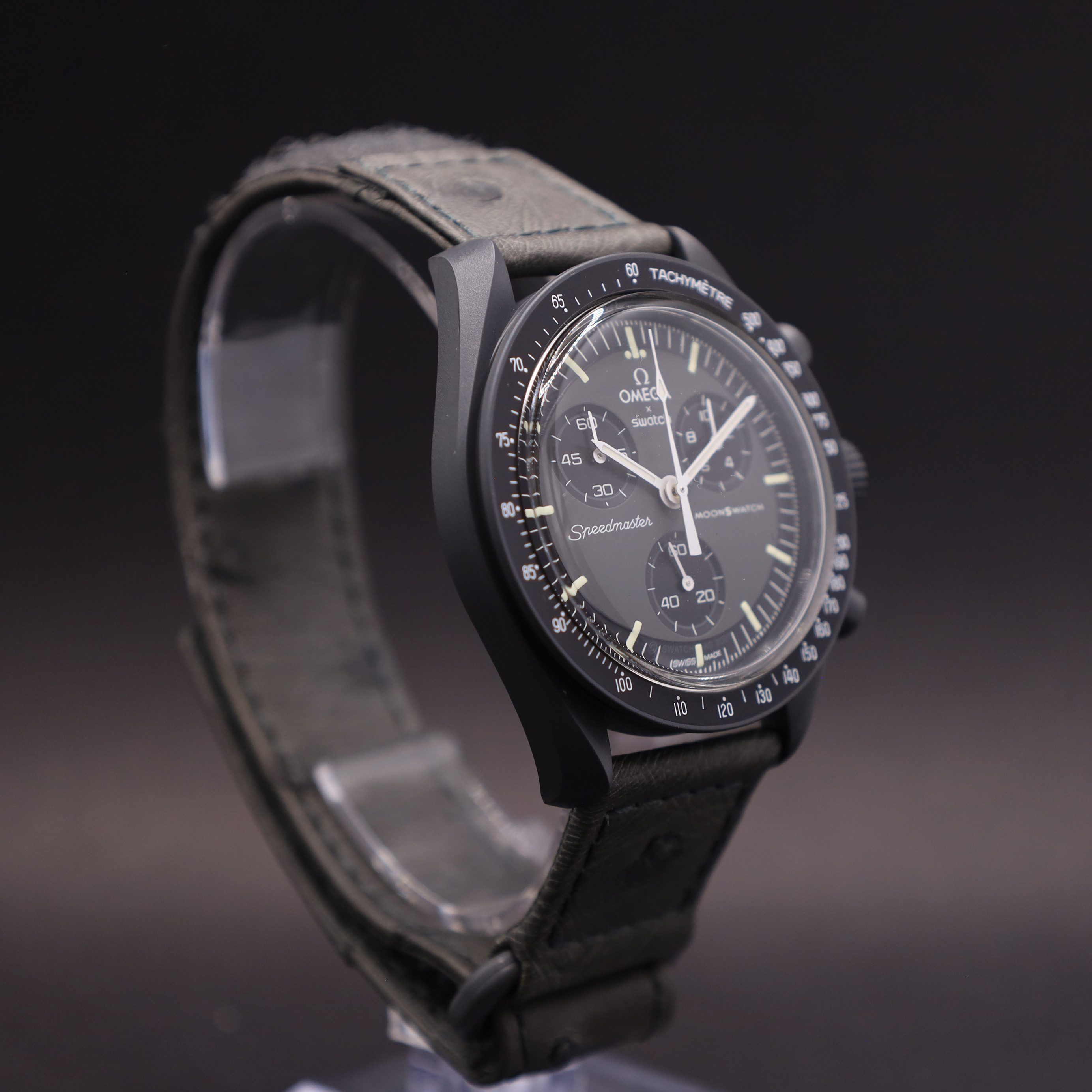 Swatch Chronograph OMEGA x Swatch MoonSwatch Mission to Mercury Straußenleder SO33A100C, (1-tlg)