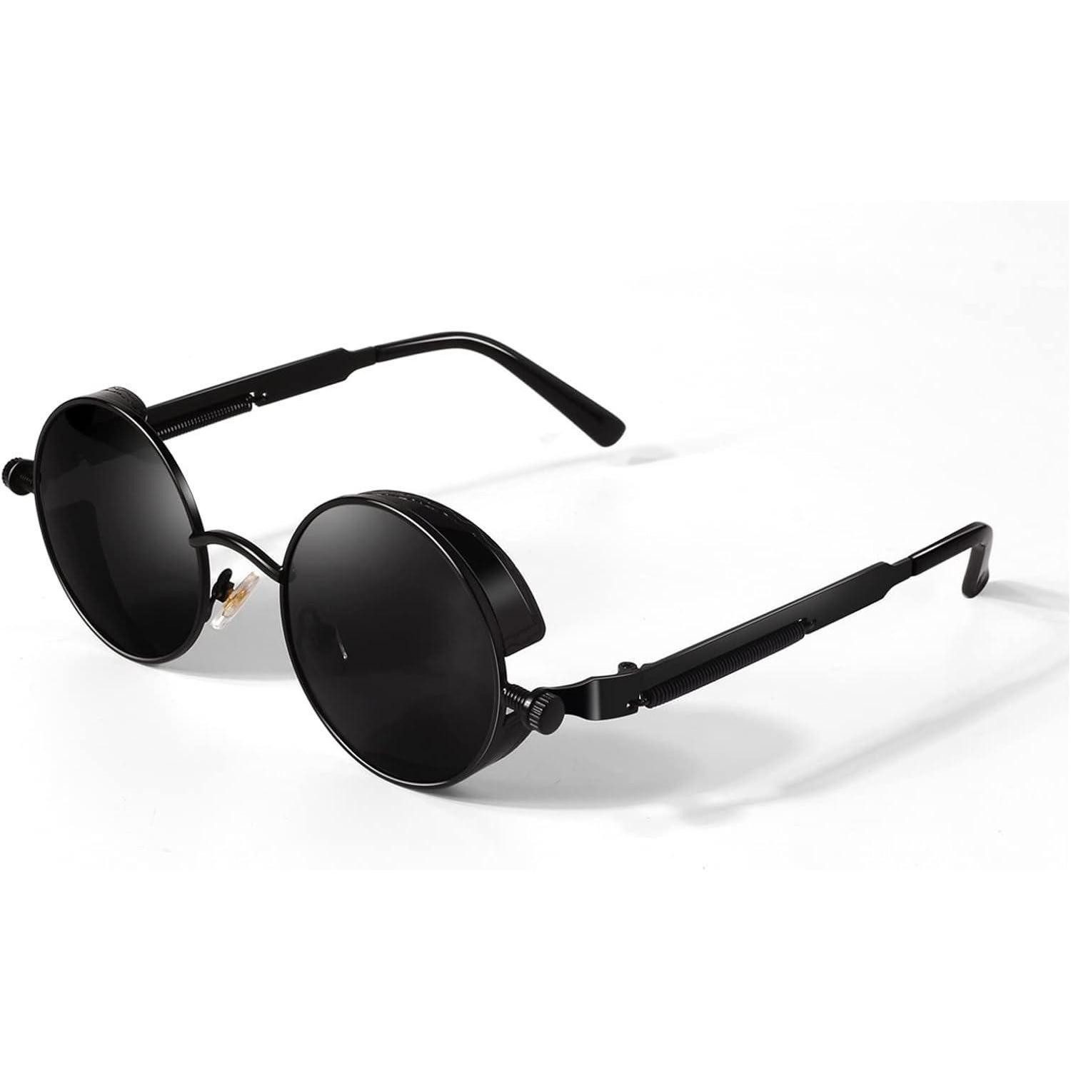 LuxusKollektion Retrosonnenbrille Sonnenbrille Polarisierte Steampunk UV400 Herren Damen 1 Schwarz Grau (1-St)