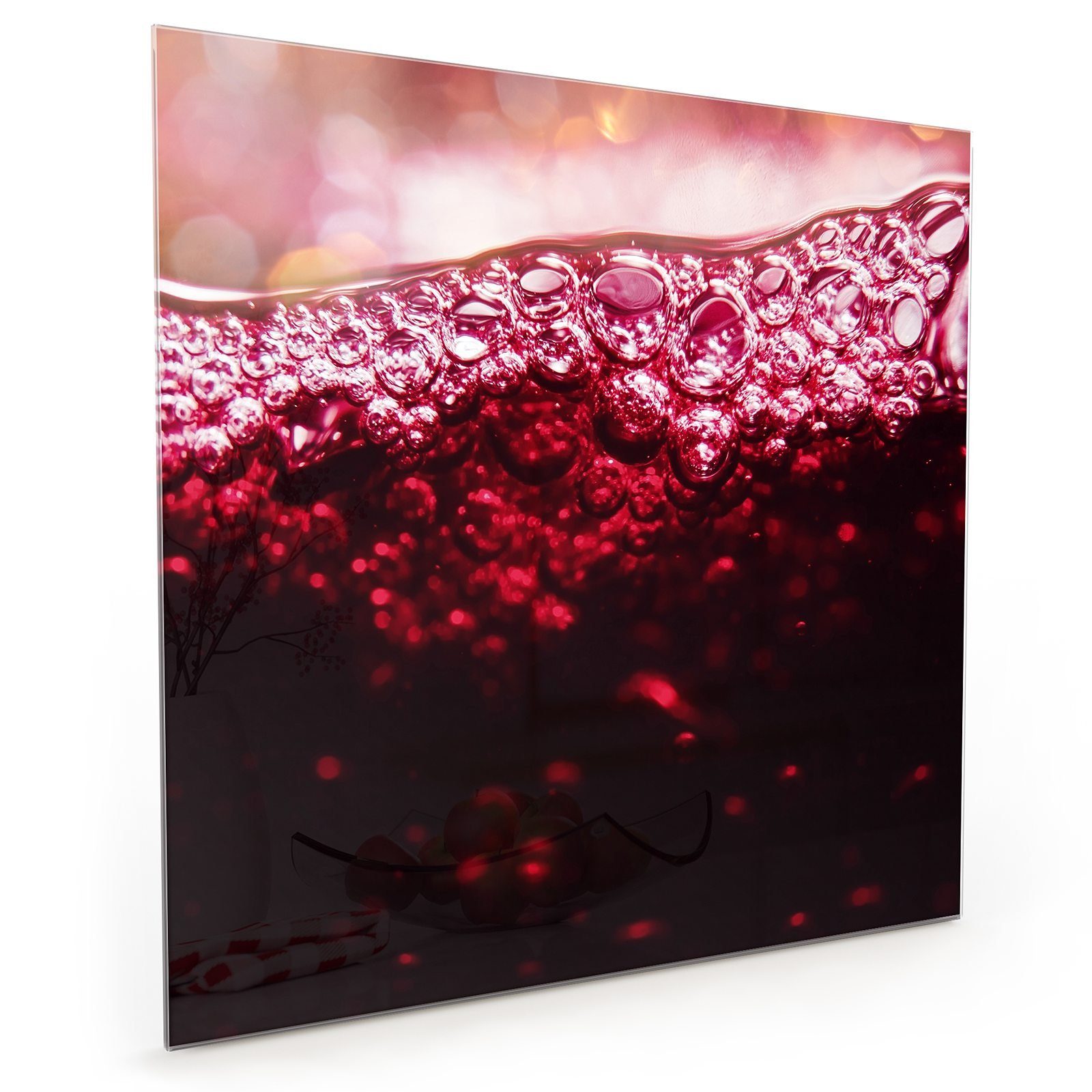 Spritzschutz Glas Rotwein Küchenrückwand Hintergrund auf Primedeco