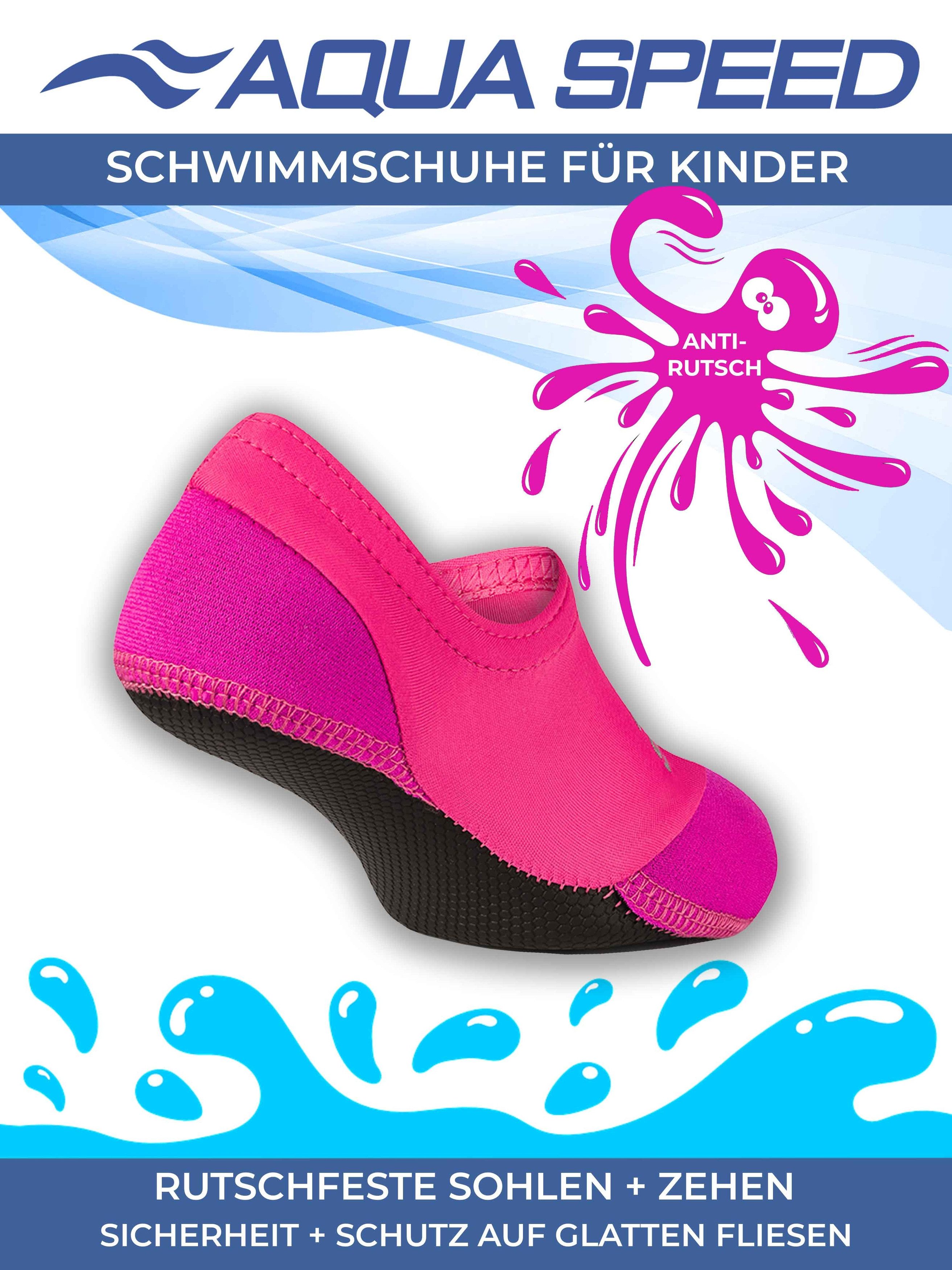 Aqua Speed Aqua-Wassersocken Kinder 28/29 – Sicherer Halt & schnelltrocknend Wasserschuh (Rutschfeste Strandsocken – angenehm & flexibel, Neopren Wassersocken S – Bild 3 von 5