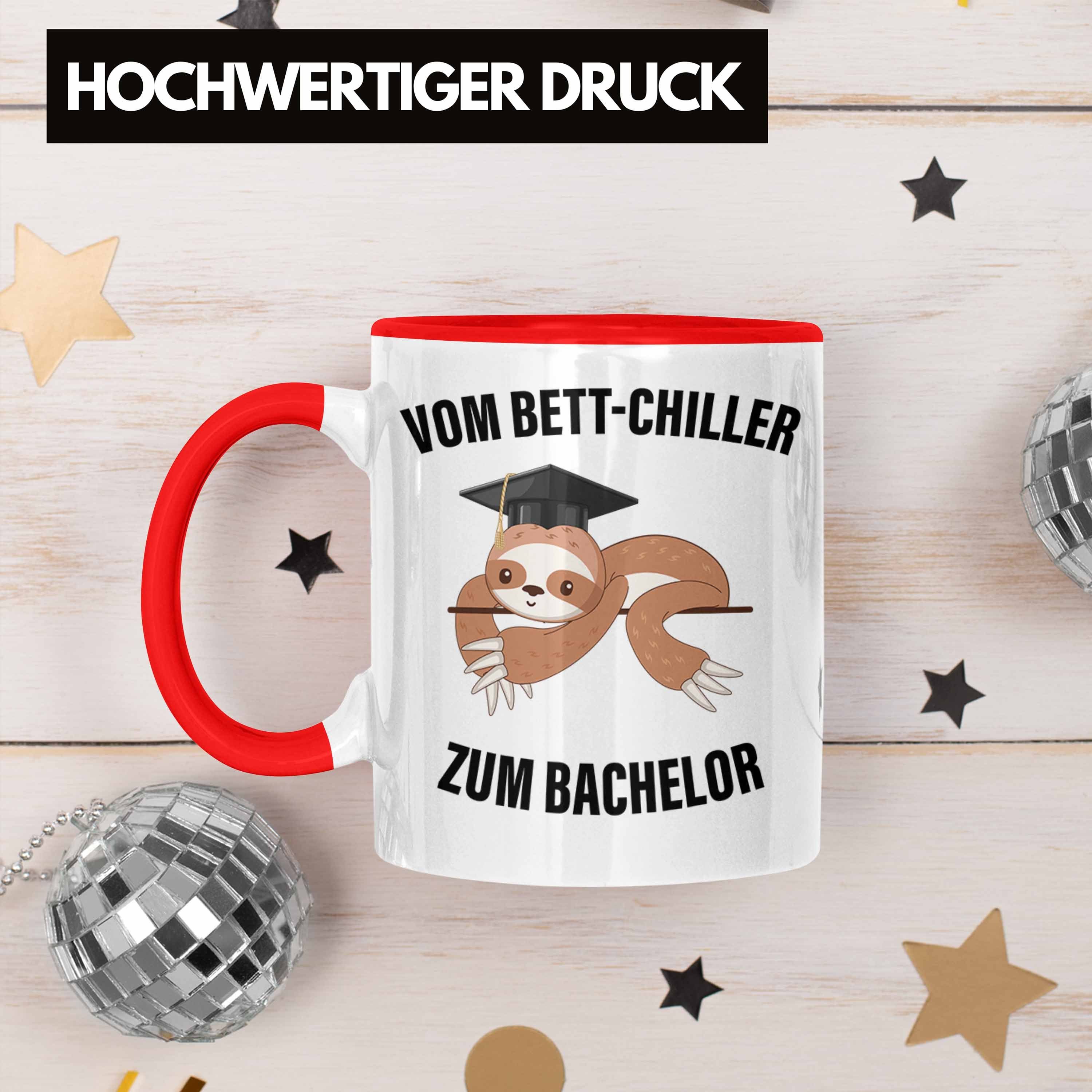 Bestanden zum - Tasse Spruch Tasse Master Trendation Graduation Geschenk Abschluss Abitur Abi Prüfung Bachelor Vom Trendation Bett-Chiller Bachelor Rot