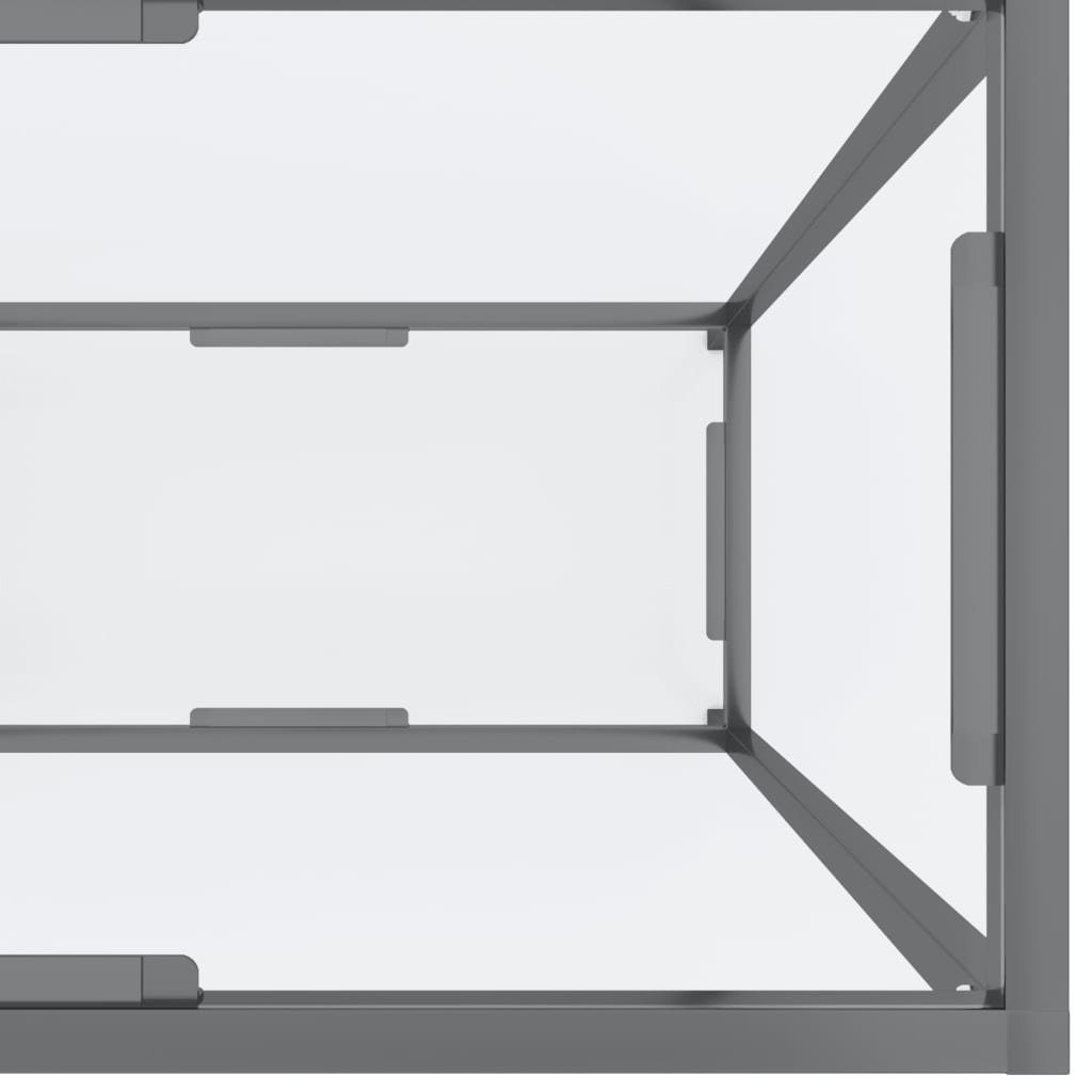 furnicato Beistelltisch Konsolentisch (1-St) Hartglas cm Transparent 160x35x75,5