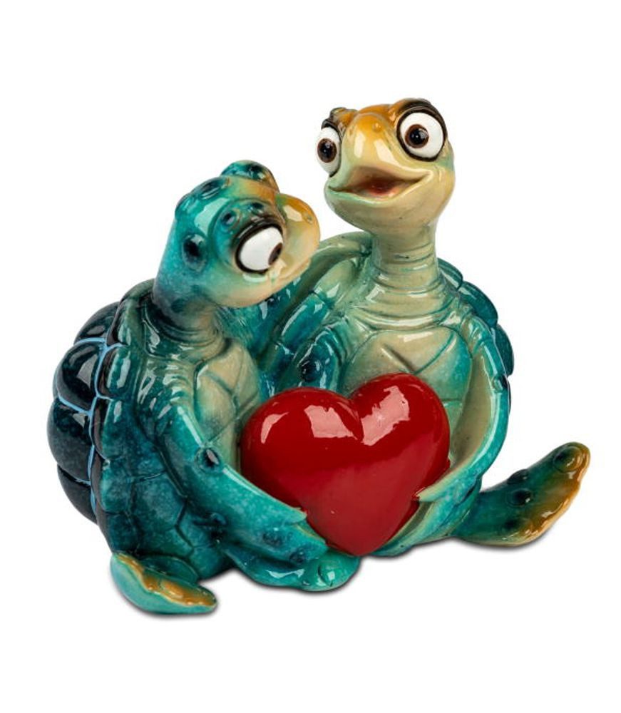 formano Dekofigur Schildkröten-Paar Harry mit Herz blau 12x10 cm (1 St) günstig online kaufen