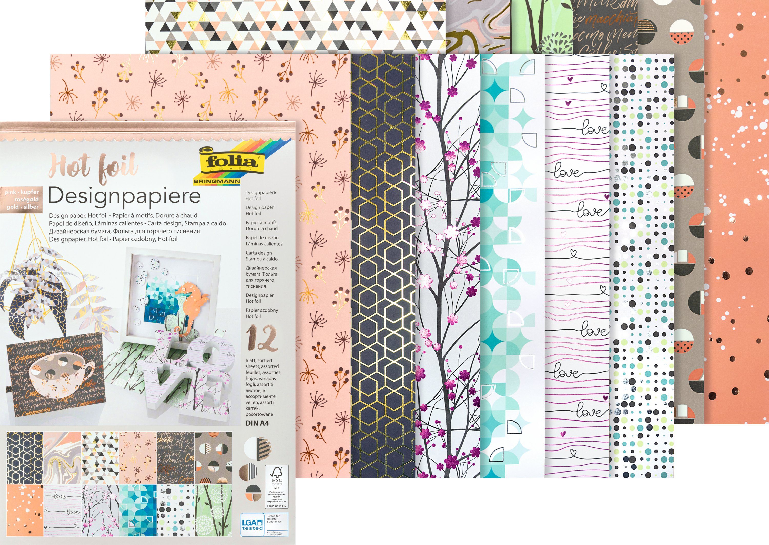 12 Blatt Designpapier Folia Style,