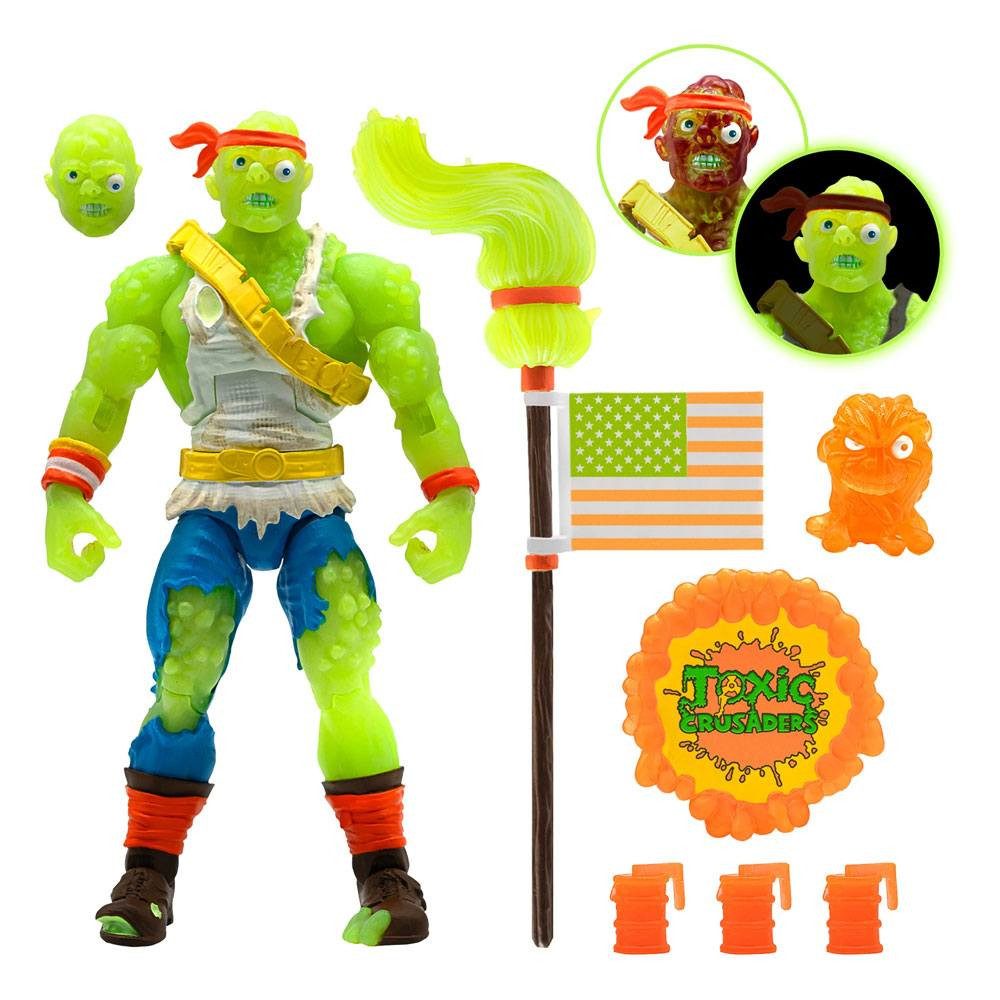 Super7 Actionfigur Toxic Crusaders Ultimates Radioactive Red Rage Toxie Actionfigur