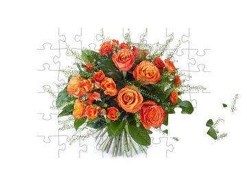 puzzleYOU Puzzle Blumenstrauß aus bunten Blumen zur Hochzeit, 48 Puzzleteile, puzzleYOU-Kollektionen Blumensträuße, Blumen & Pflanzen