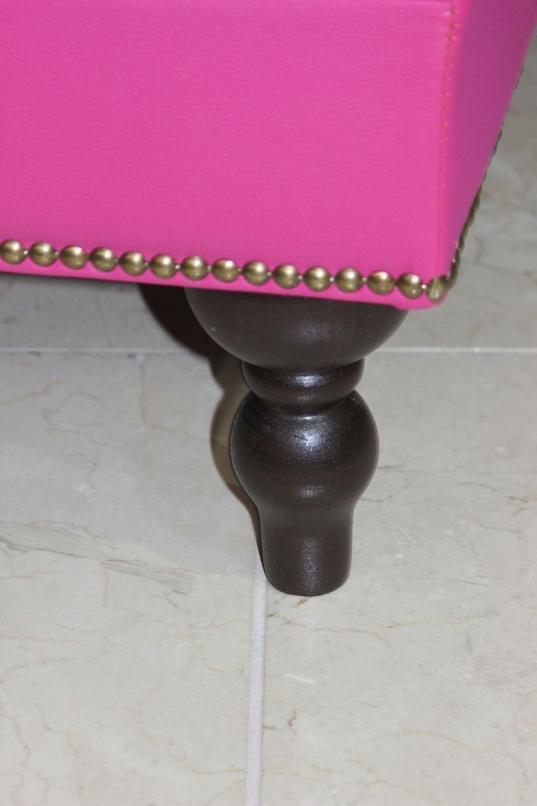 New JVmoebel Luxury Textile Stool Rosa Design Modern Soft Pouffe Sofort Elegant Footstool Hocker