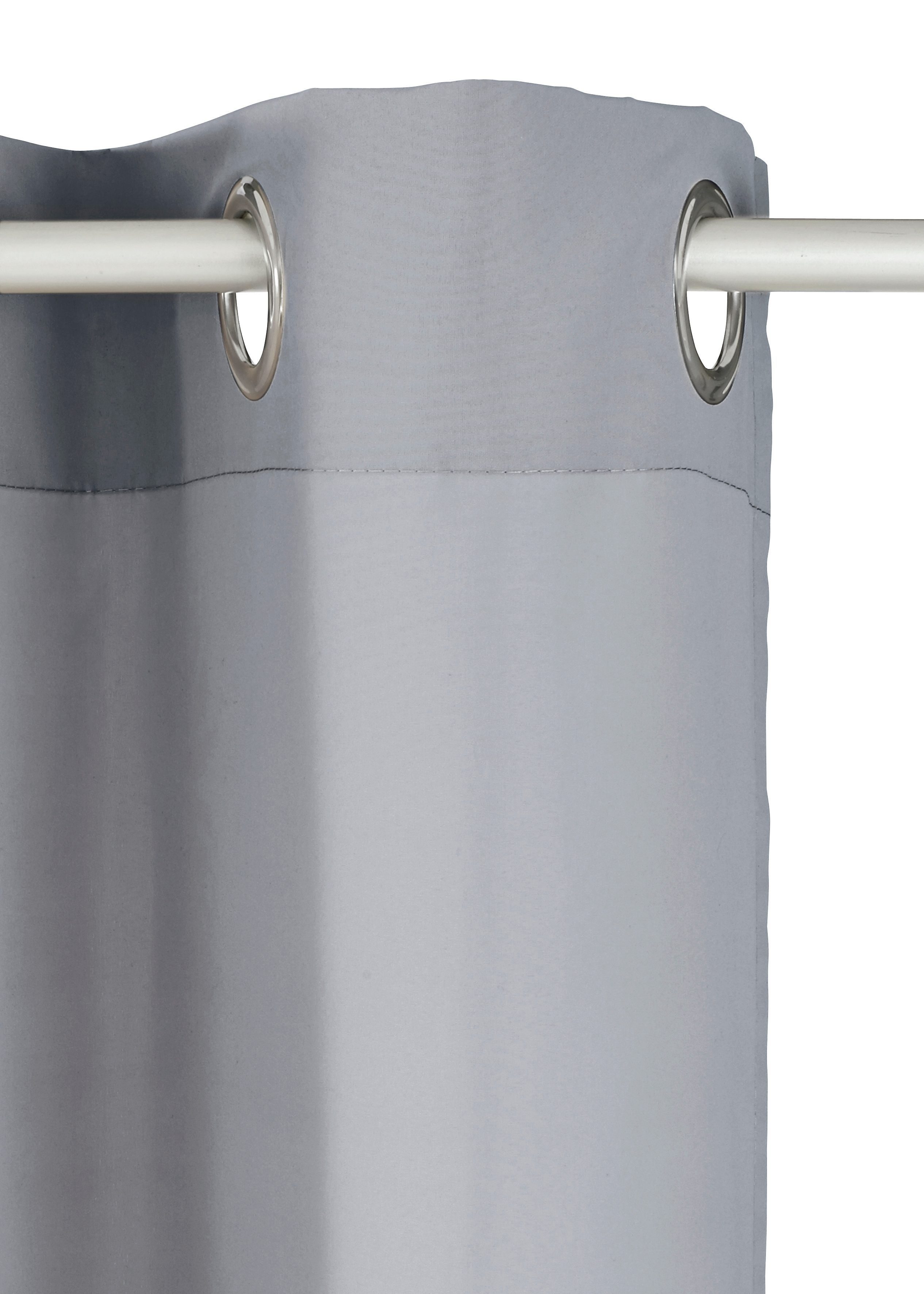 OTTO home Vorhang Raja (2 St), Ösen, blickdicht, Polyester, Blickdichtes Material, Einfache Montage, Pflegeleicht, Ösen, 2 er Pack