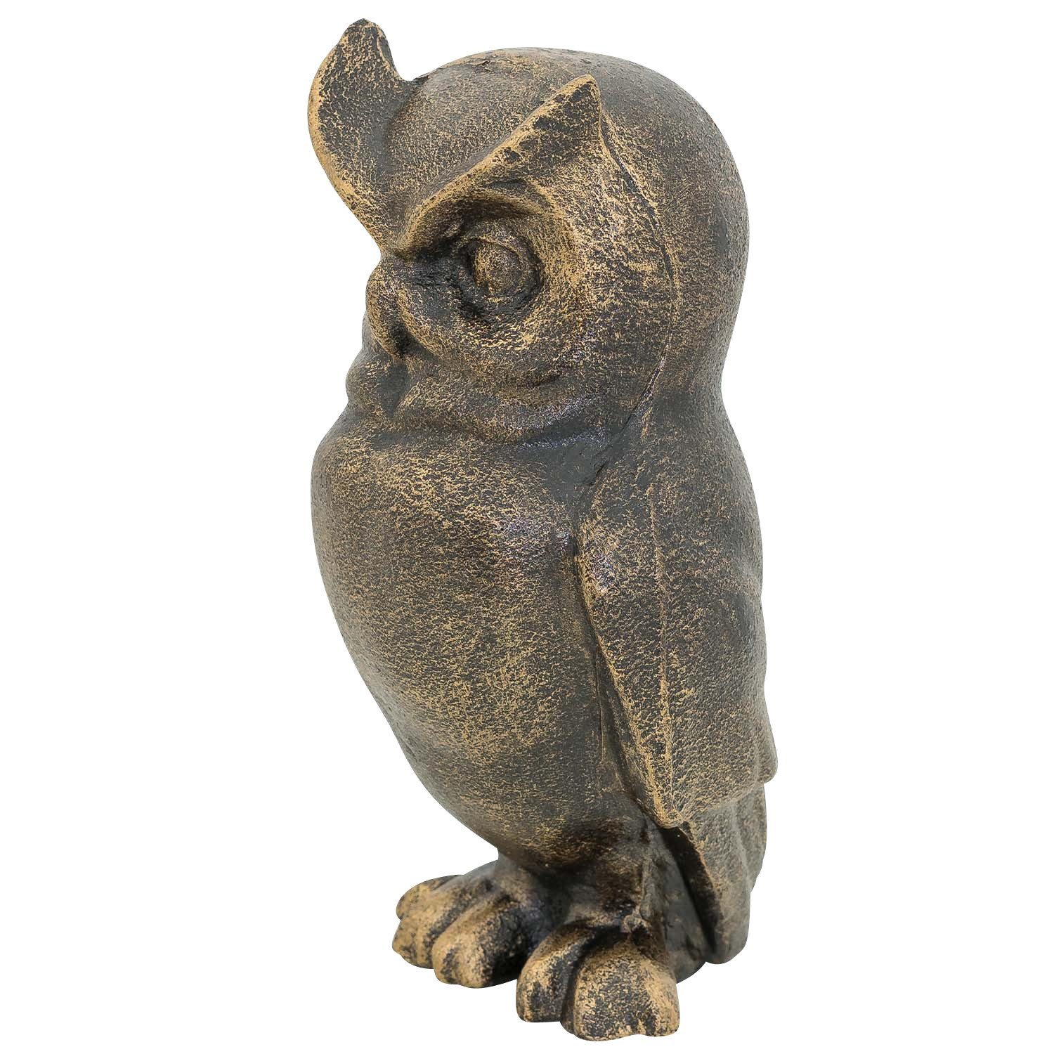 Figur Eule Aubaho Dekofigur Eisen Dekoration Vogel 16cm Skulptur Kauz Uhu Antik-Stil