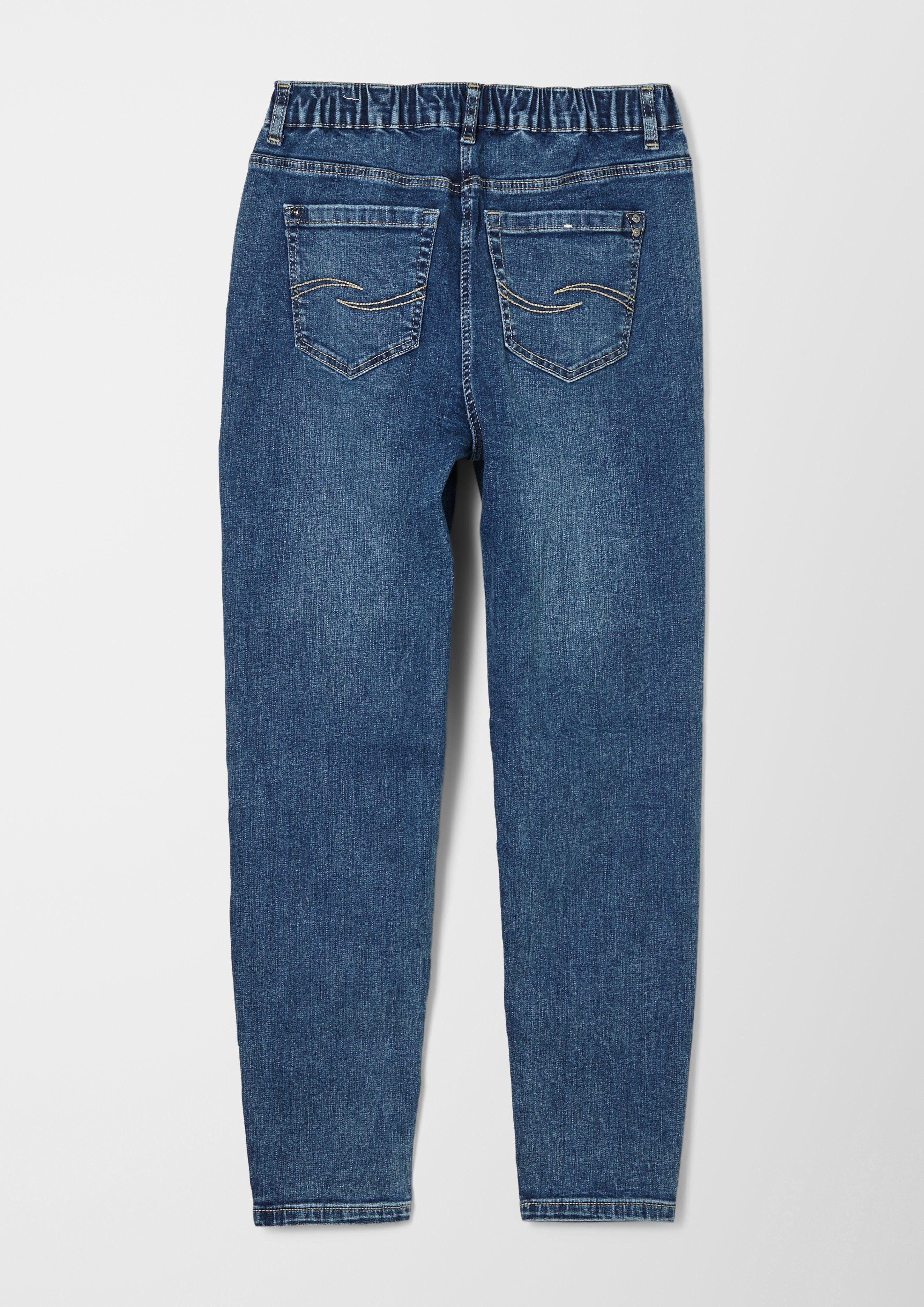 High Stoffhose Relaxed Ankle-Jeans Tapered s.Oliver / Mom Waschung Leg / Fit Rise /