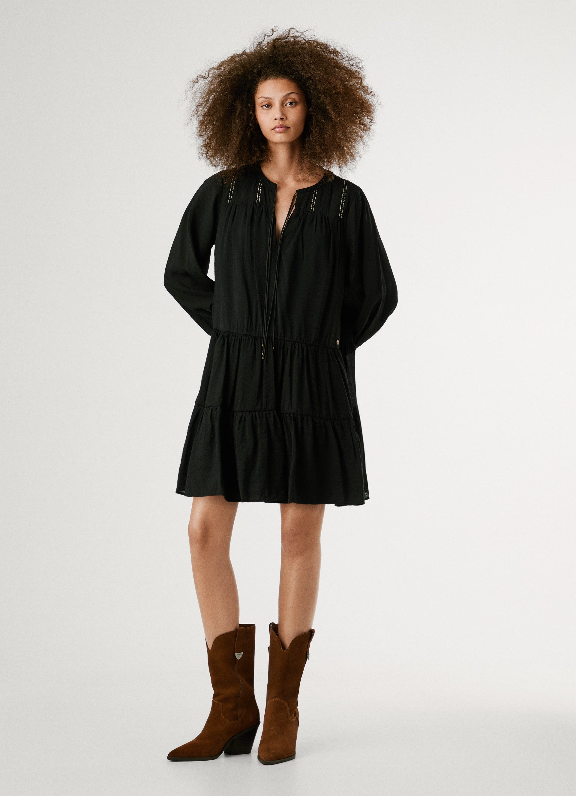 Pepe Jeans Tunikakleid PAULE DRESS mit Stufenschnitt