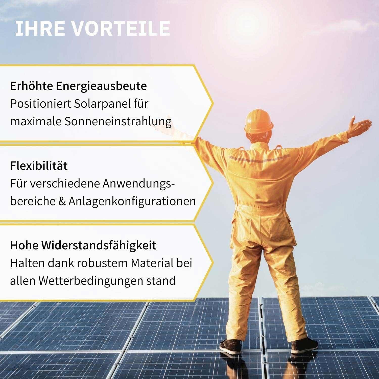avoltik Solarmodul-Halterung Solarpanel ABS Halterung 68cm Spoiler Befestigung Montage f Wohnmobil, (Lieferbar in schwarz oder weiß, Solarmodul Halterung 68cm für Wohnmobile in schwarz oder weiß., Schwarzes oder weißes ABS-Set zur Auswahl)