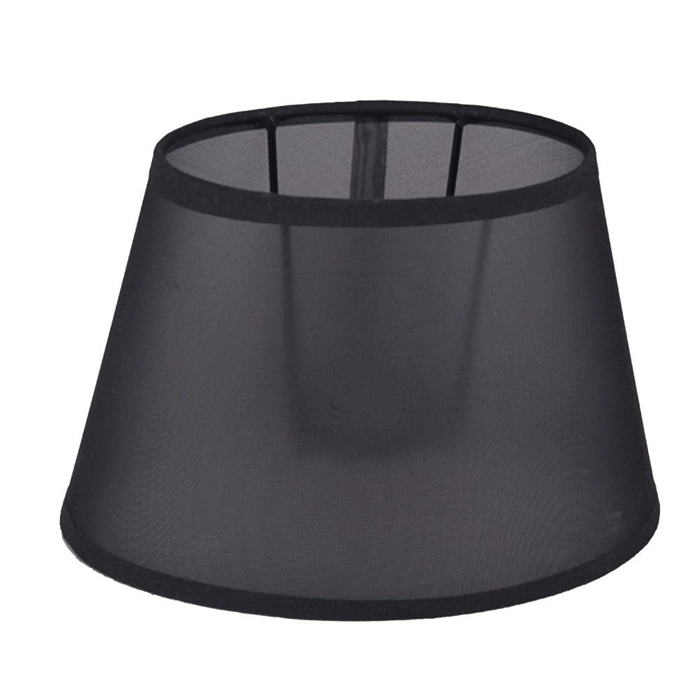 Dirk Davids Leuchten GmbH Lampenschirm Lampenschirm für Tischleuchte in Oval Transparent Schwarz TL 24-16-16, Hochwertige Verarbeitung