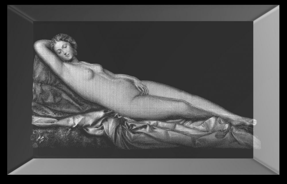 VIP-LASER Dekofigur 3D Glasquader Schlummernde Giorgione, Venus von Hochwertige Germany, in Made Familienbetrieb Geschenkbox