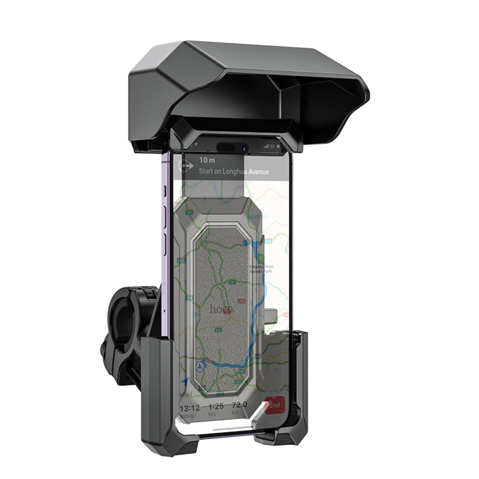 hoco. Handy-Halterung Fahrrad Mottorad Roller Lenker, (bis 6,50 Zoll, Handy Halter, wasserdicht Sonnen-/Regenschutz keine Werkzeuge sind erforderlich)