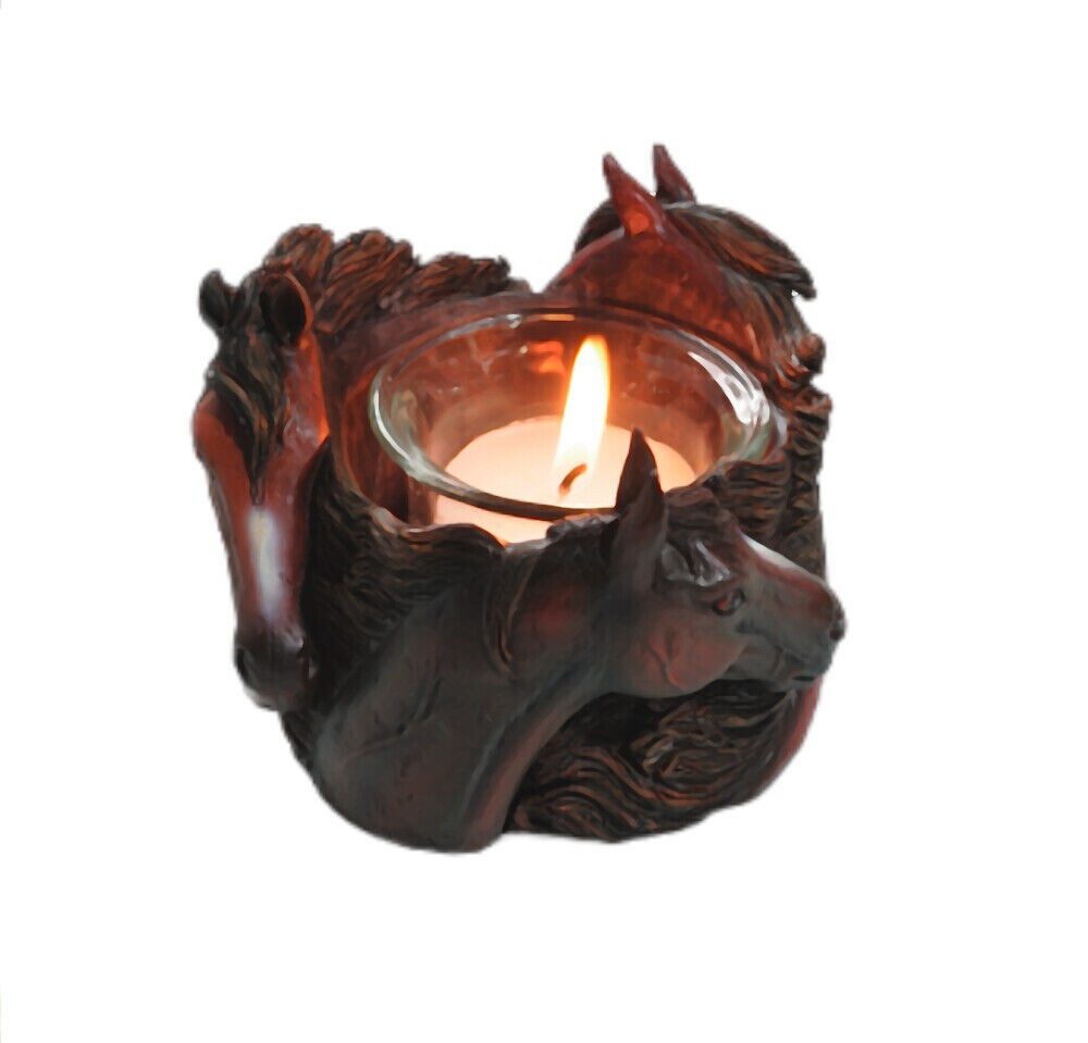 Westernlifestyle Teelichthalter Eingerahmt von 3 Pferden Teelicht Teelichth günstig online kaufen