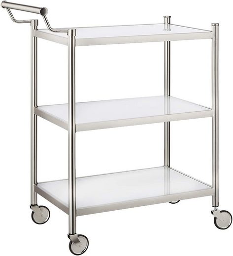 HAKU Küchenwagen »HAKU Möbel 90726 Rollwagen 71 x 40 x 87 cm, silber