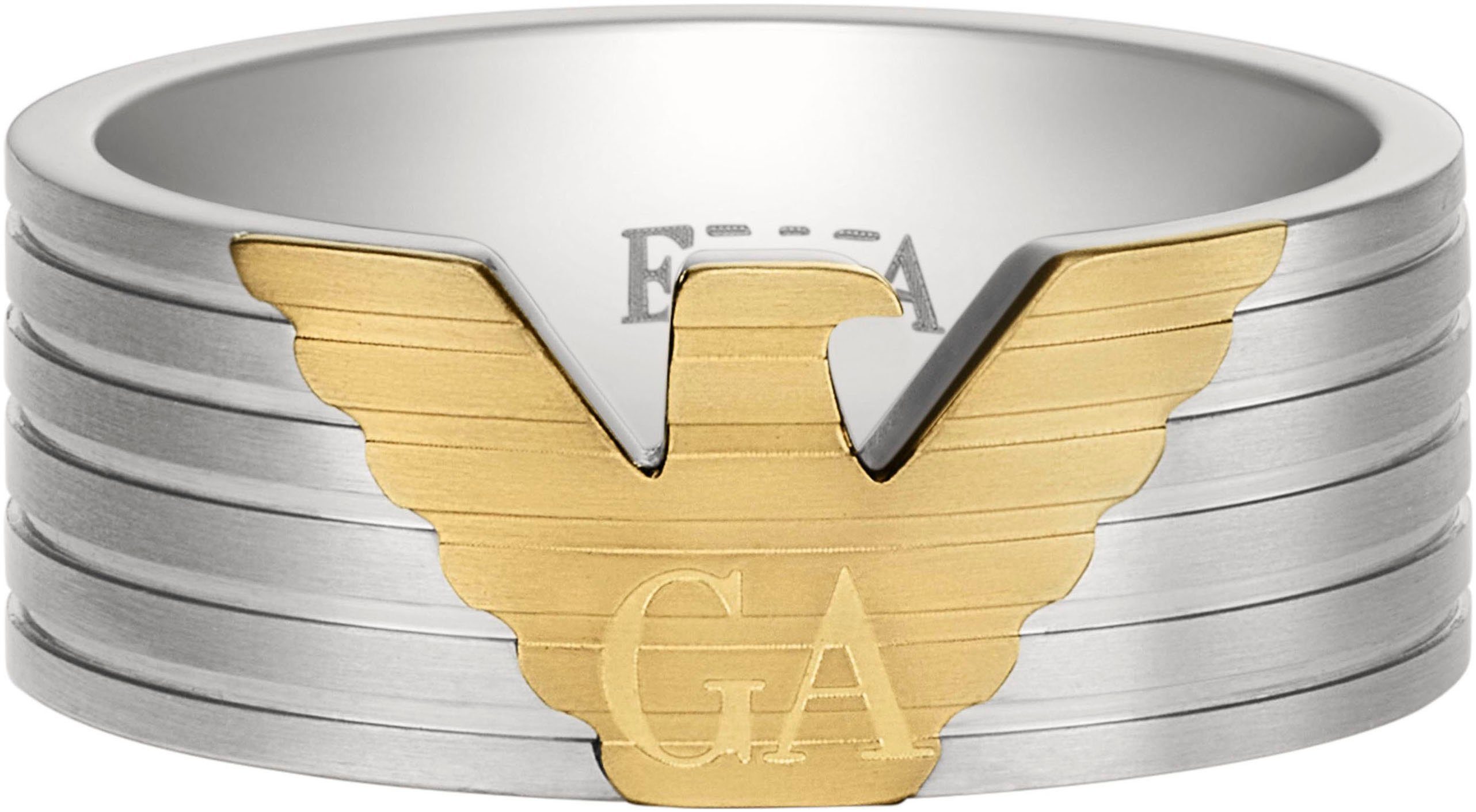 Emporio Armani Fingerring Schmuck Geschenk Edelstahl Ring EAGLE LOGO günstig online kaufen