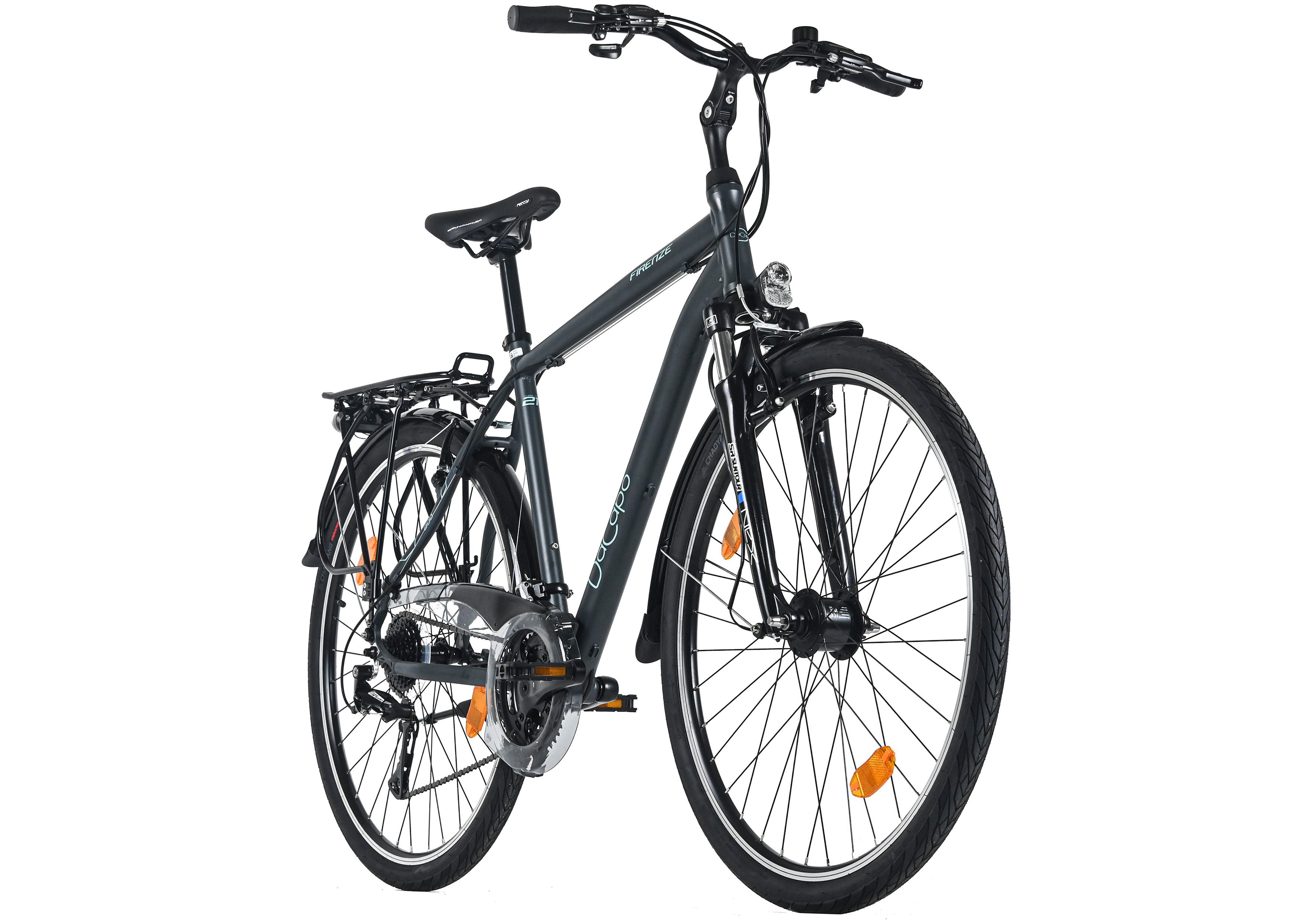 Dacapo Trekking Bike Firenze 200 Anthracite 24 gears Frame size 53 cm, 24-speed Shimano Acera derailleur, derailleur gears