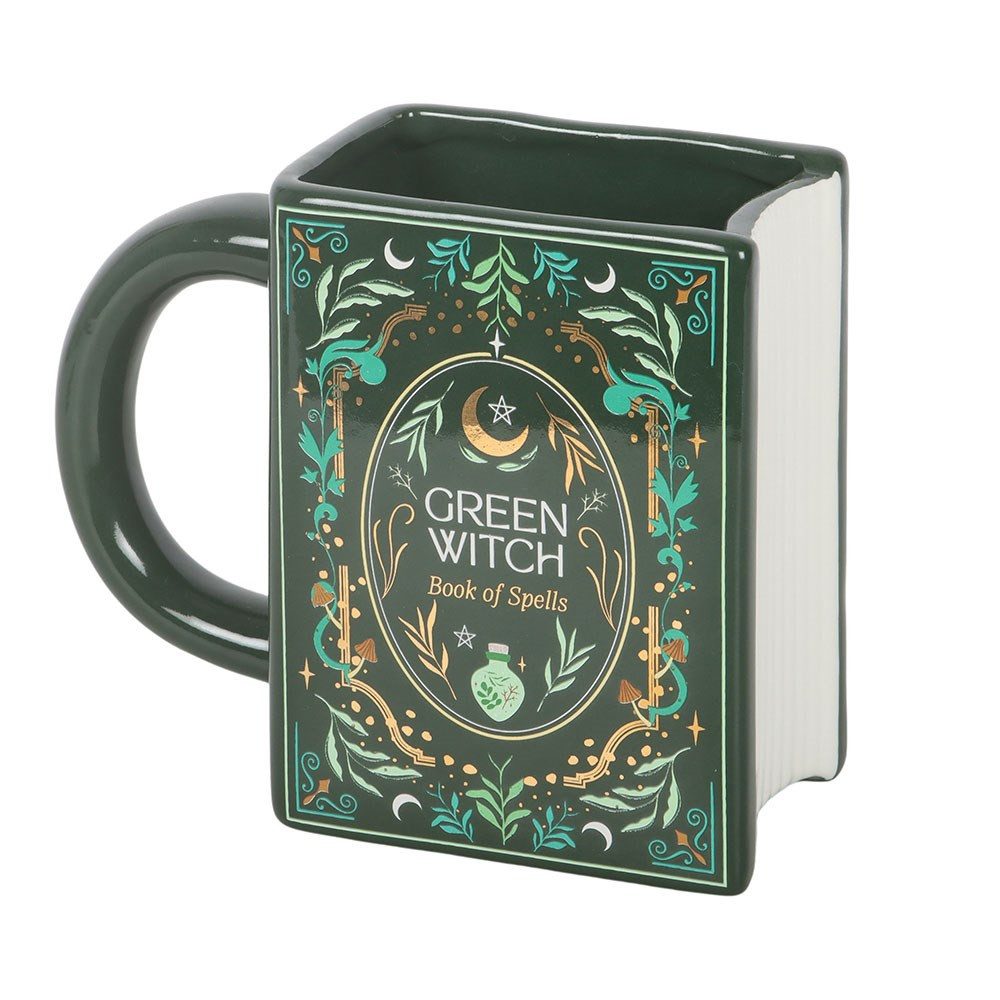 Something Different Tasse "Green Witch" 3D Becher Tasse in Buchform mystisch Gothic Geschenk