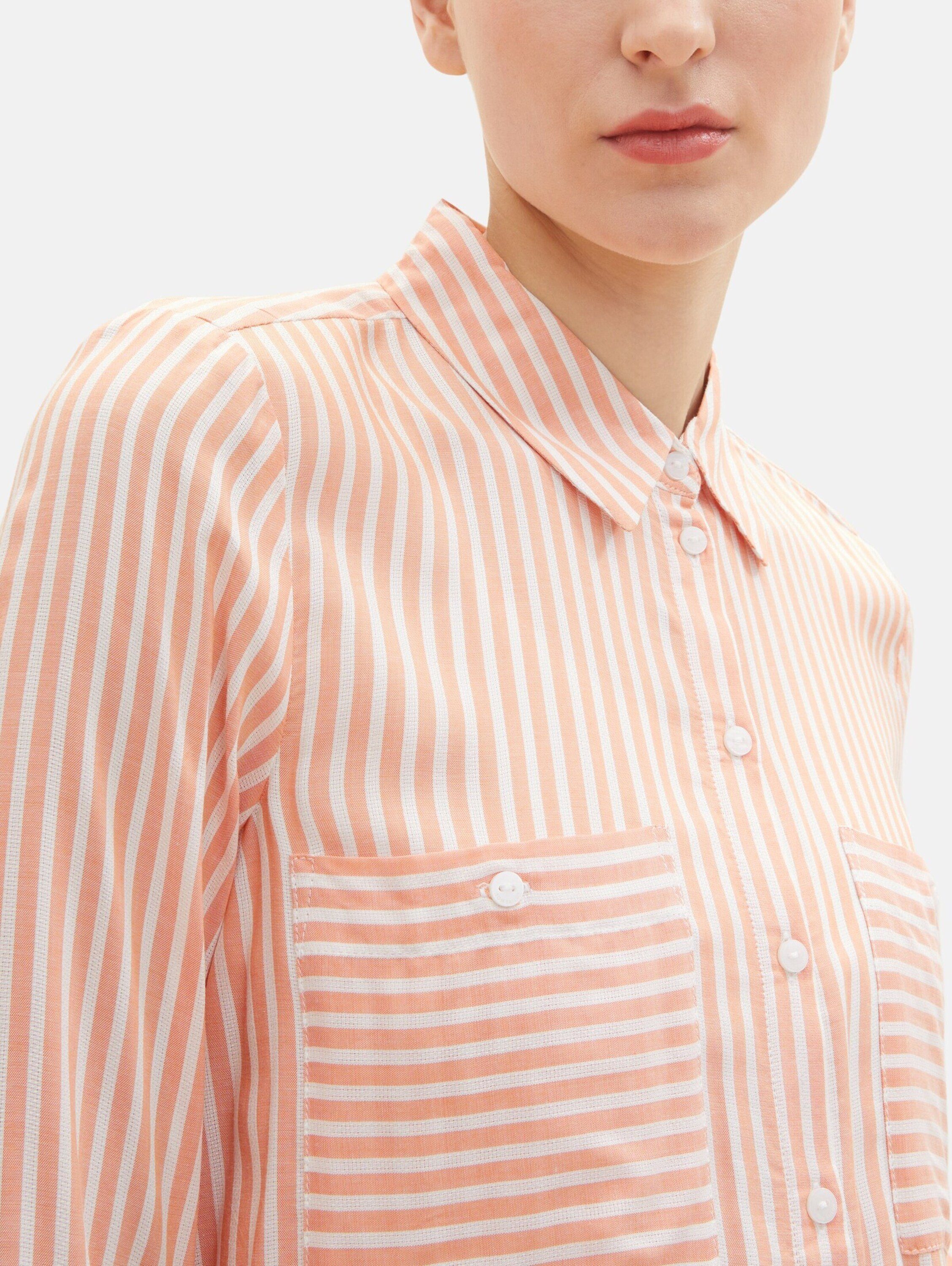 TOM TAILOR Langarmbluse (1-tlg) Falten