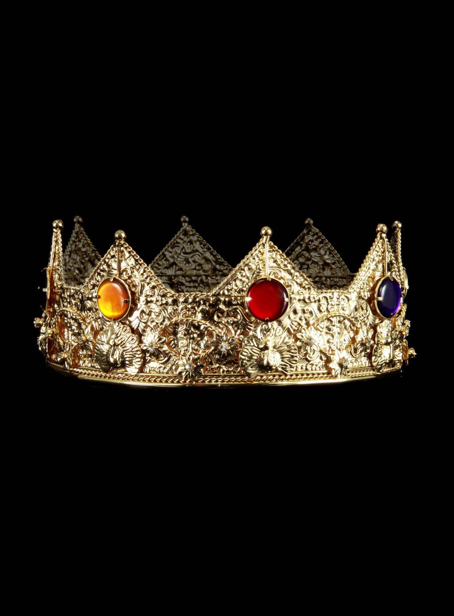 Elope Kostüm Goldene Krone, Eleganter Kopfschmuck für die Märchen-, Fantasy- und LARP-Welt