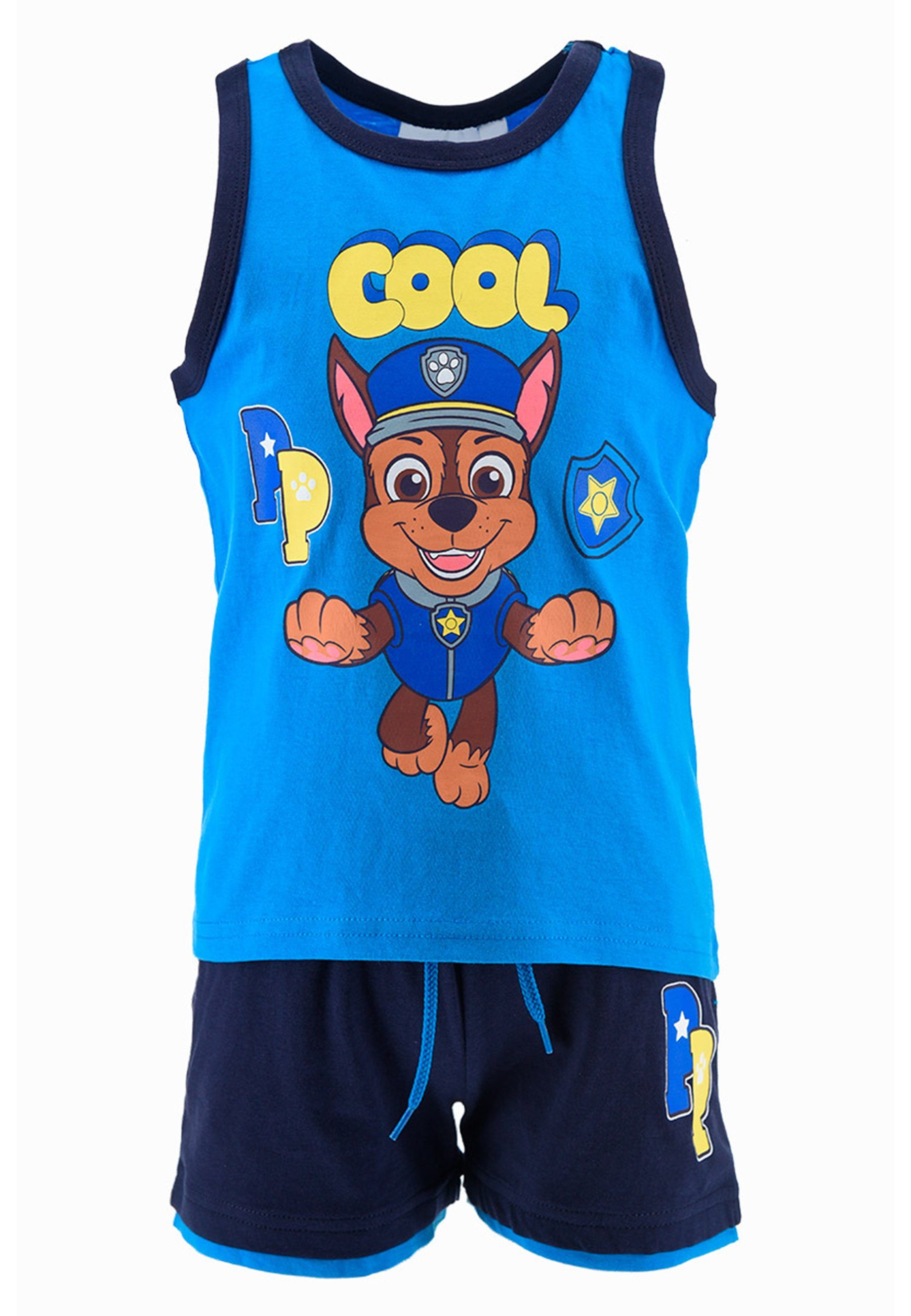 PAW PATROL T-Shirt & Shorts Chase Bekleidungs-Set Shirt und Shorts (2-tlg) Shorty