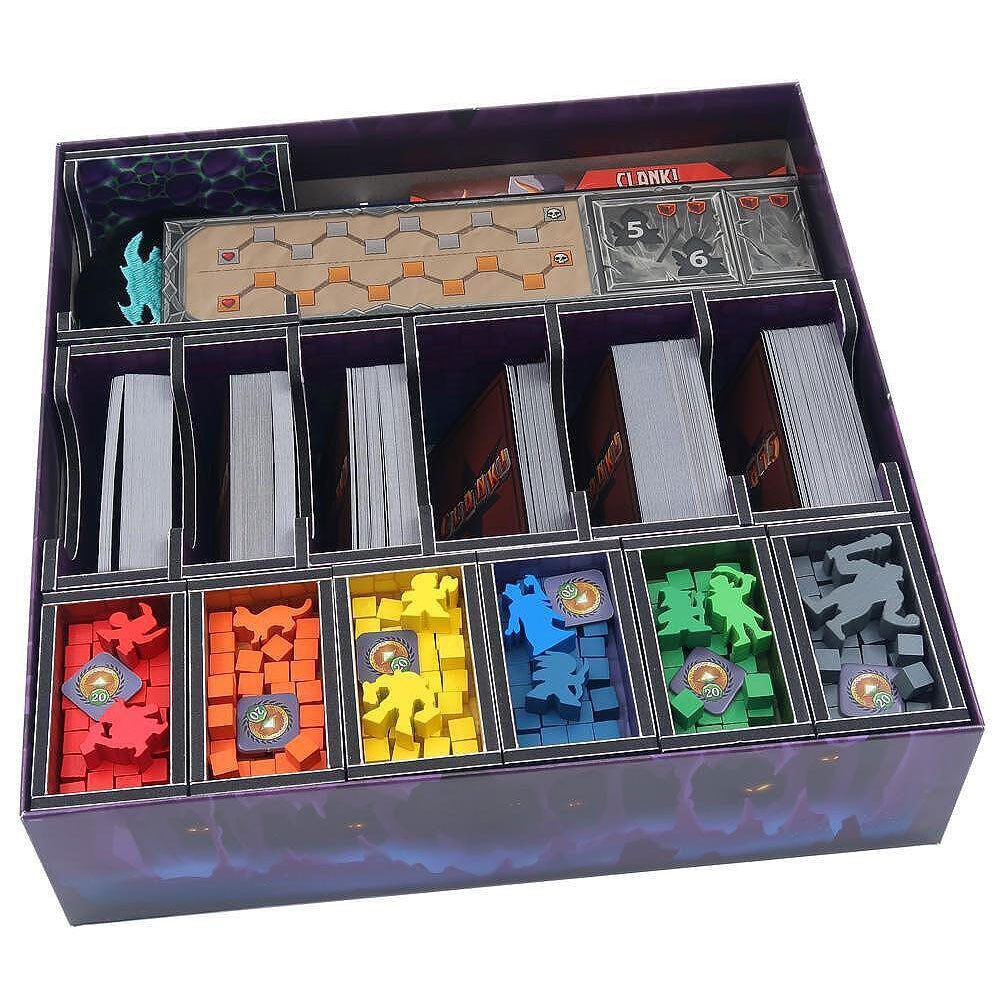 Folded Space Spiel Colour Insert Für Clank! Catacombs / Klonk! Katakomben Sortiereinsatz, Spielzubehör, Einsatz für Organisation von Spielbestandteilen für Clank!