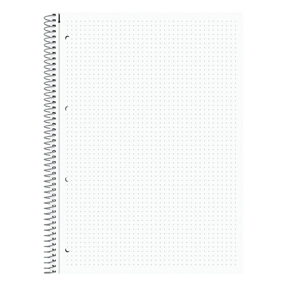 BRUNNEN Collegeblock Premium, A4 Punktraster, ohne Rand, 80 Blatt, 4-fach Lochung, 90 g/m²