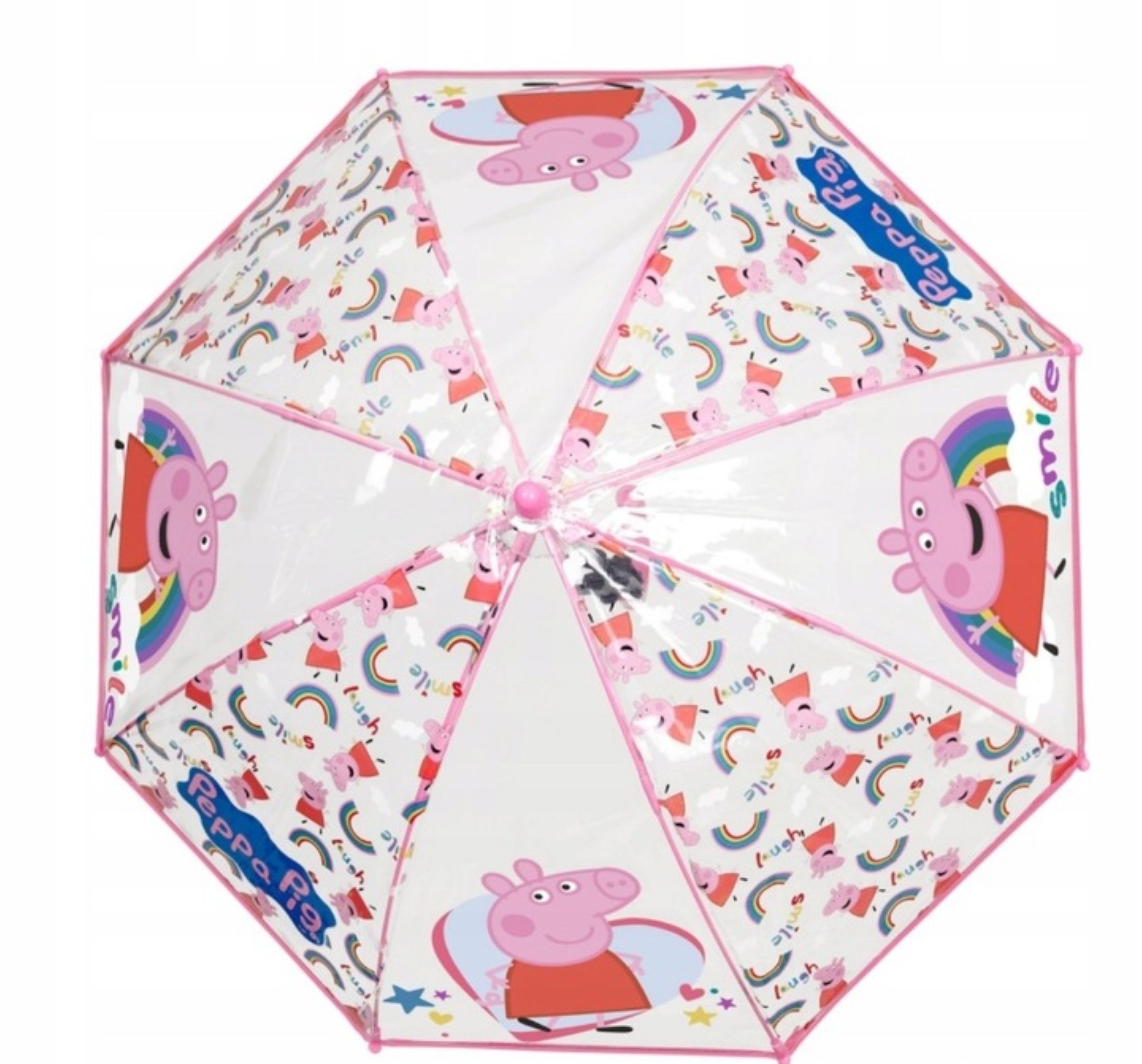 Festivalartikel Stockregenschirm Peppa Pig Kinder Regenschirm Transparent – Automatik Lizenz Cerda