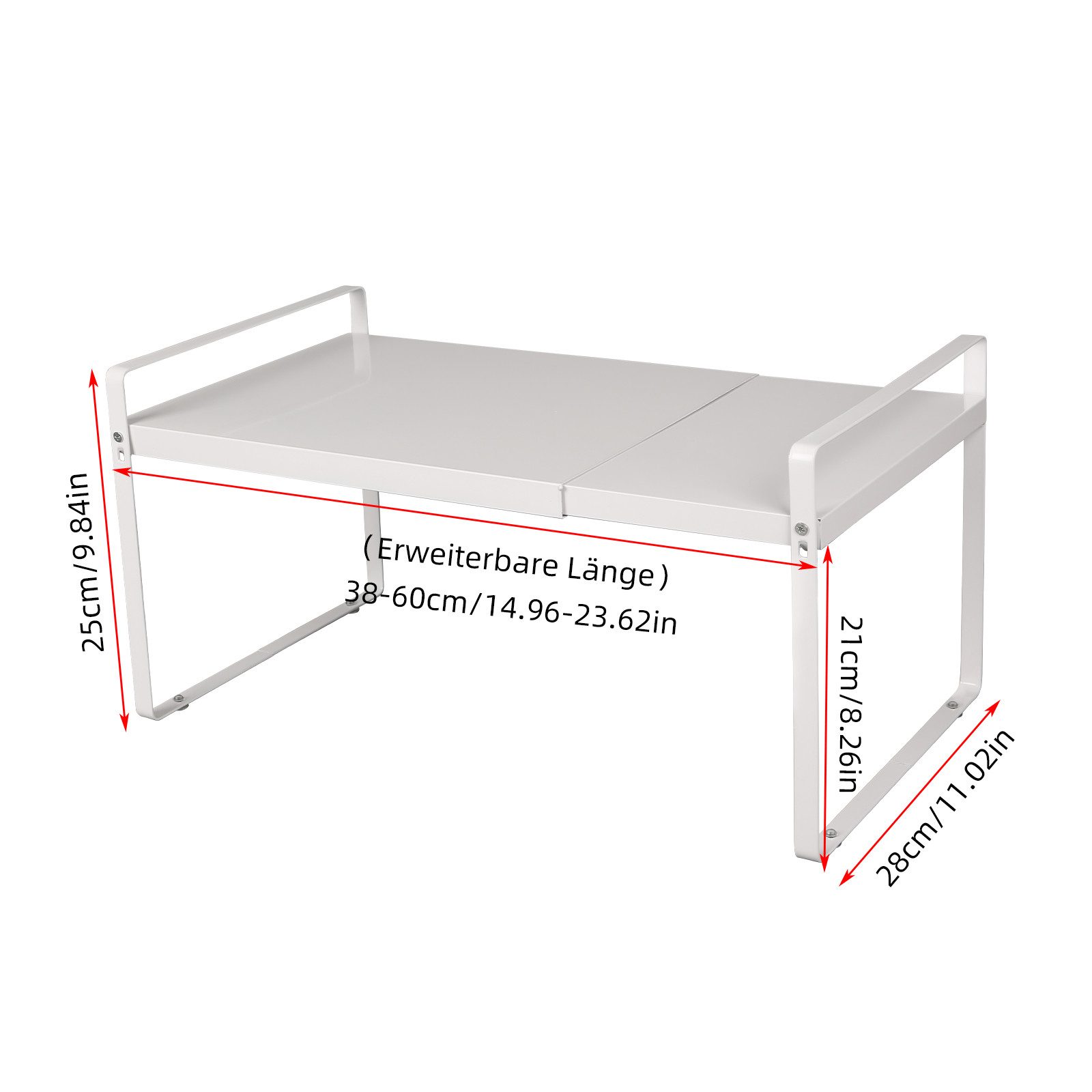 TWSOUL Standregal 2-Stufig Küchenregal, Badezimmerregale Gewürzregal günstig online kaufen