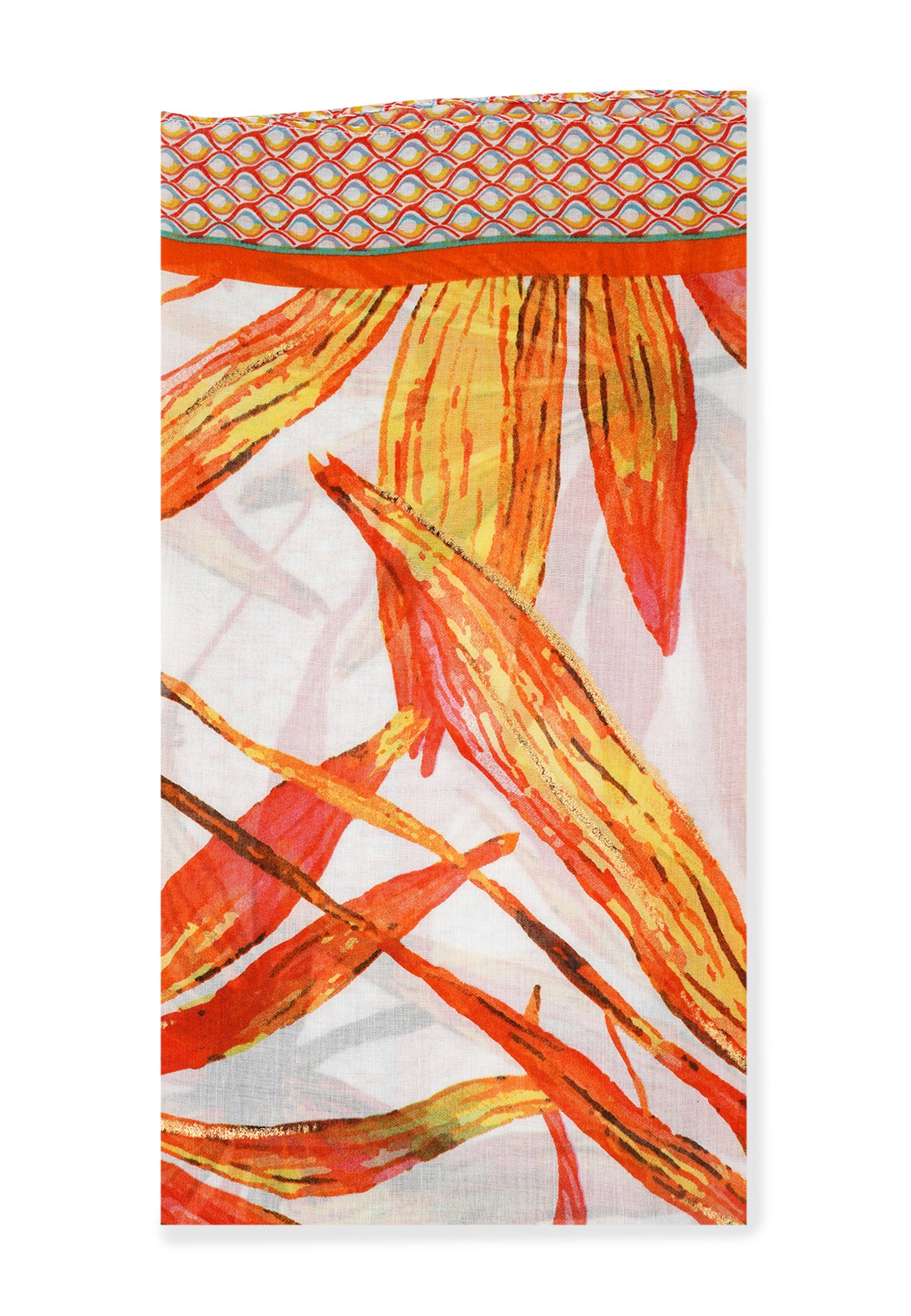 Harpa Muster floralem mit SOLLA, Modeschal orange, gelb