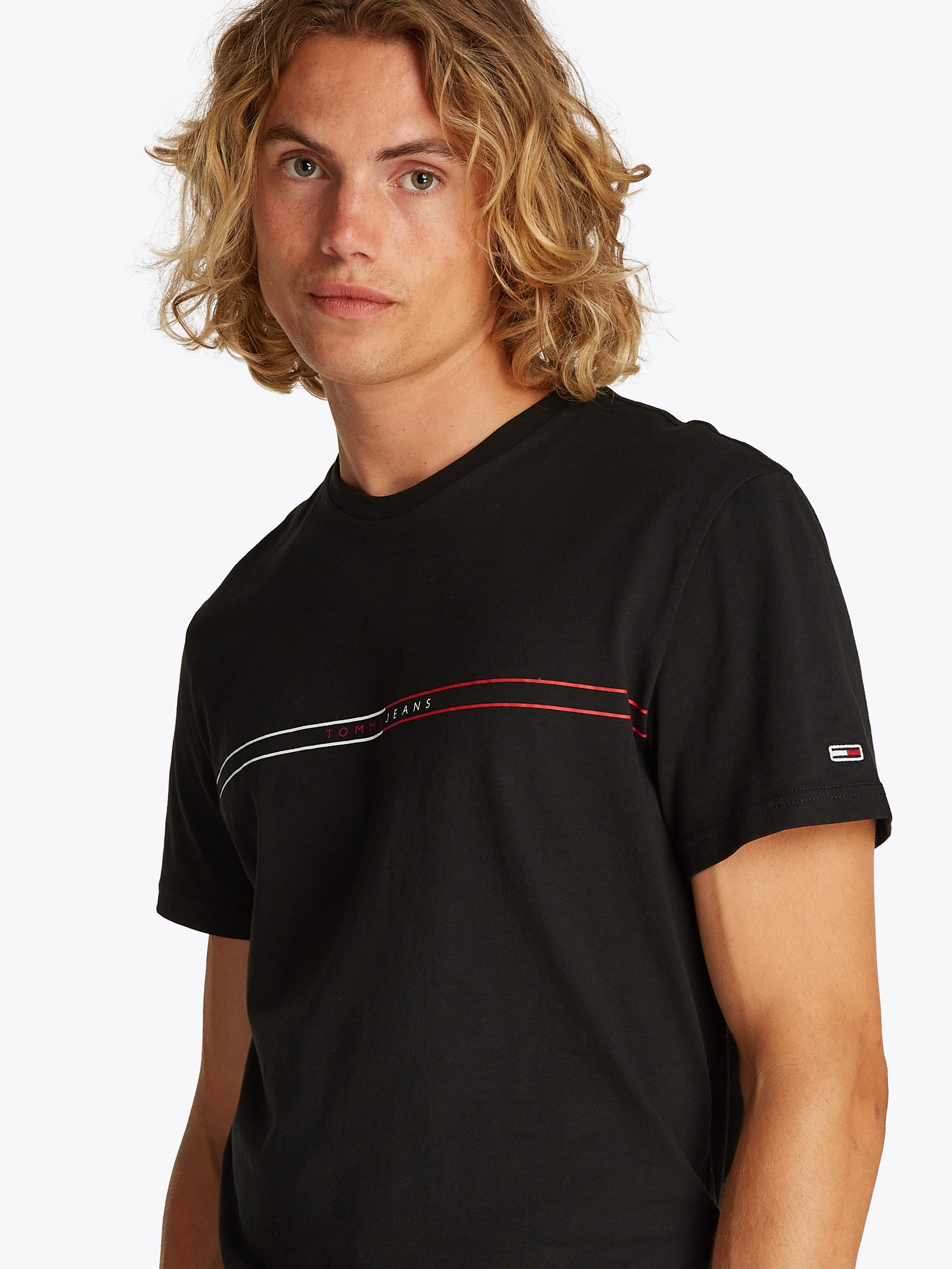 Tommy Jeans Kurzarmshirt TJM SLIM ENTRY GRAPHIC TEE EXT Mit Rundhalsausschn günstig online kaufen