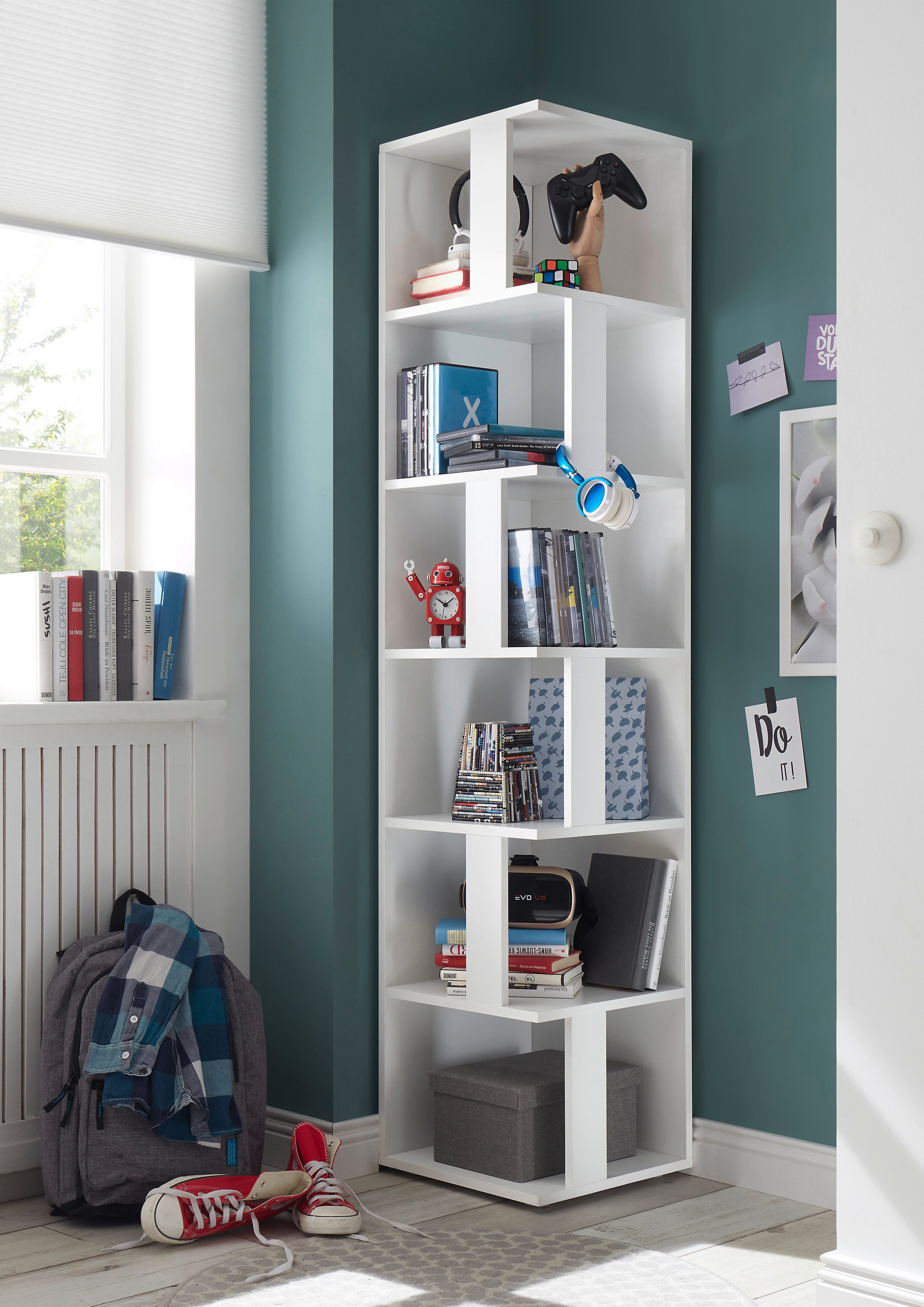 BEGA OFFICE Eckregal Corner Shelf, mit 6 offenen Fächer, 37,5x37,5x186 cm günstig online kaufen