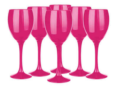 Sendez Gläser-Set »6 Weingläser 300ml Weinglas Rotweingläser Weißweingläser Pink«, Glas