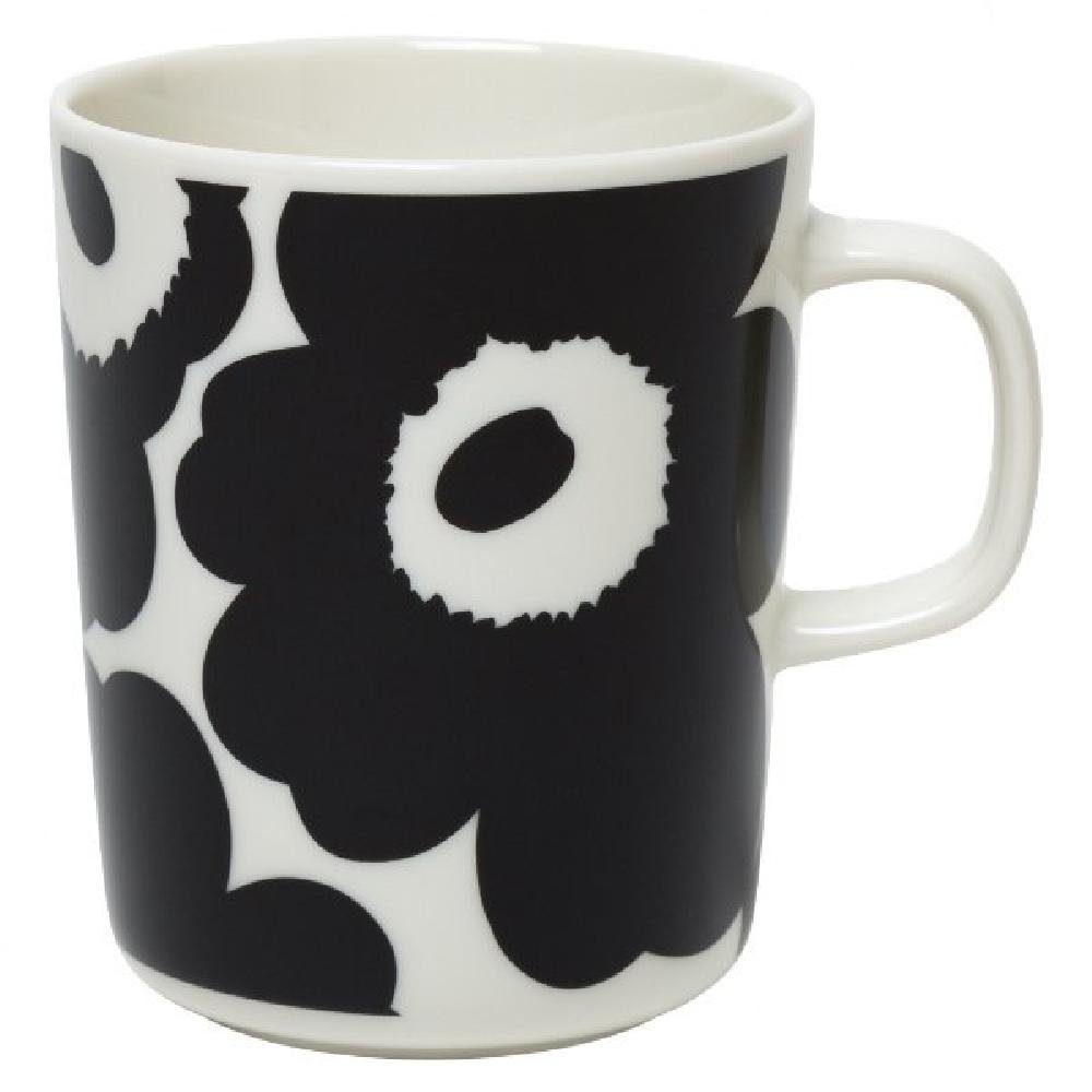 Marimekko Tasse Becher Oiva Unikko Weiß-Schwarz (Klein)